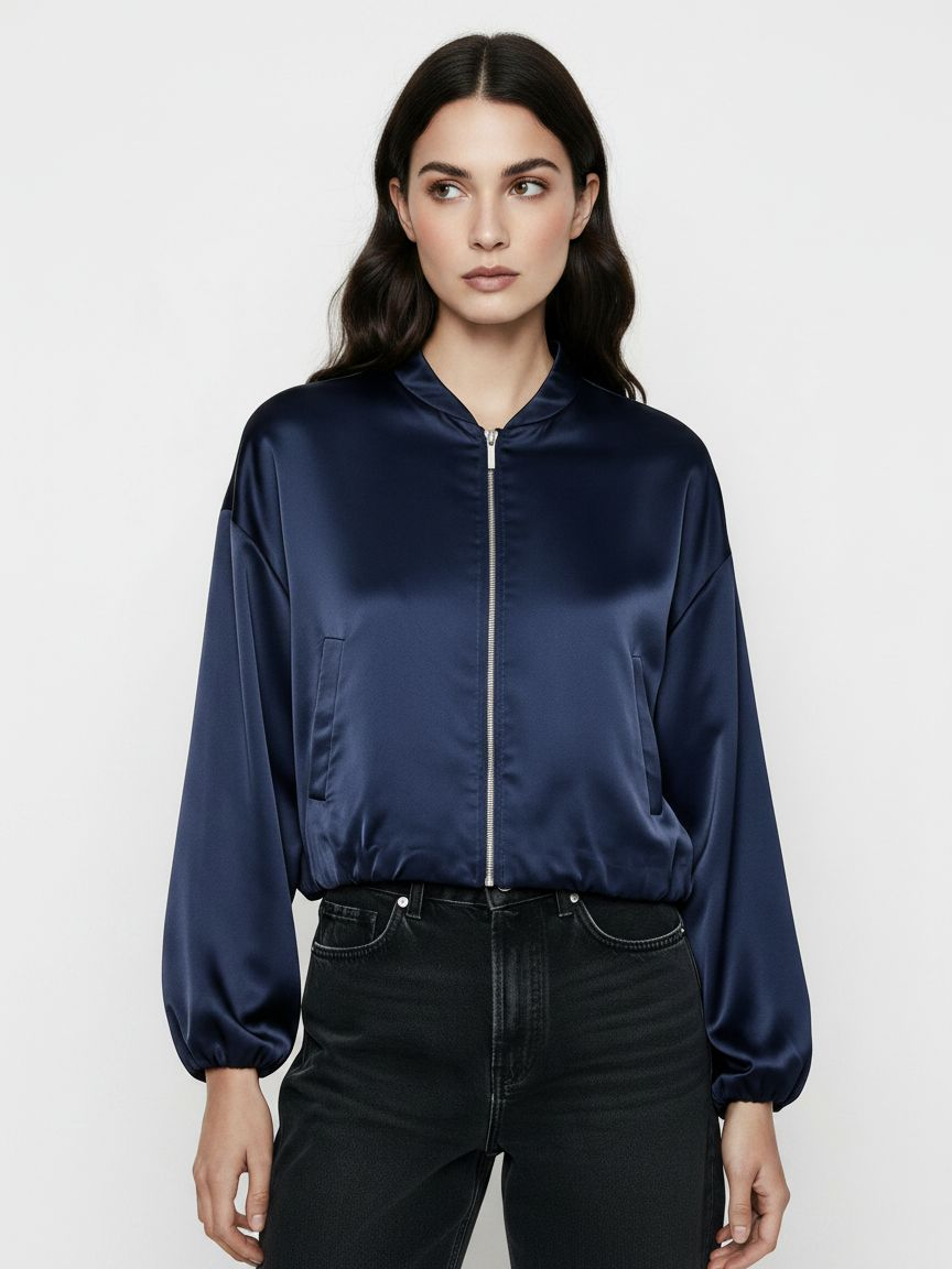 Satiniert Bomberjacke
