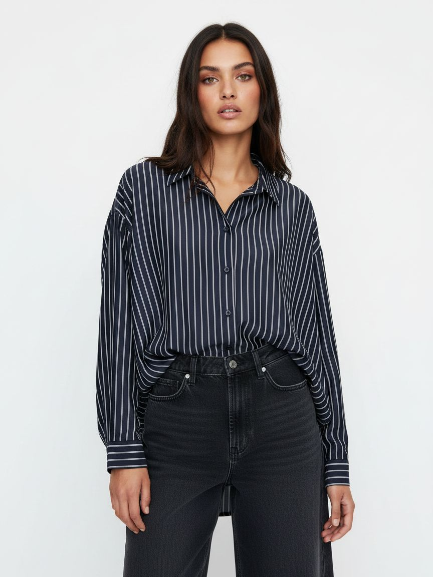 Lässiges Longline-Hemd