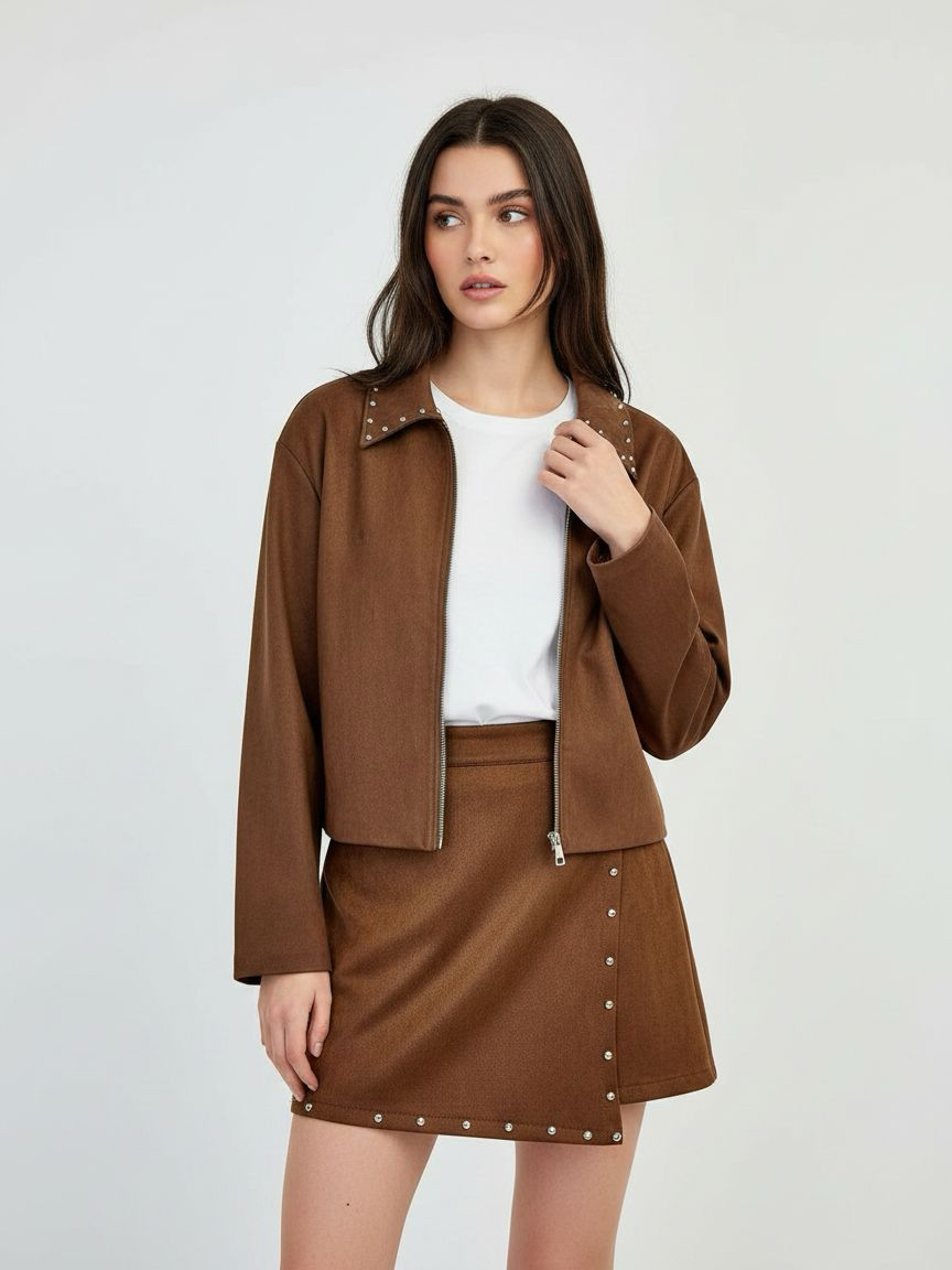 Kurze Jacke mit Kragen