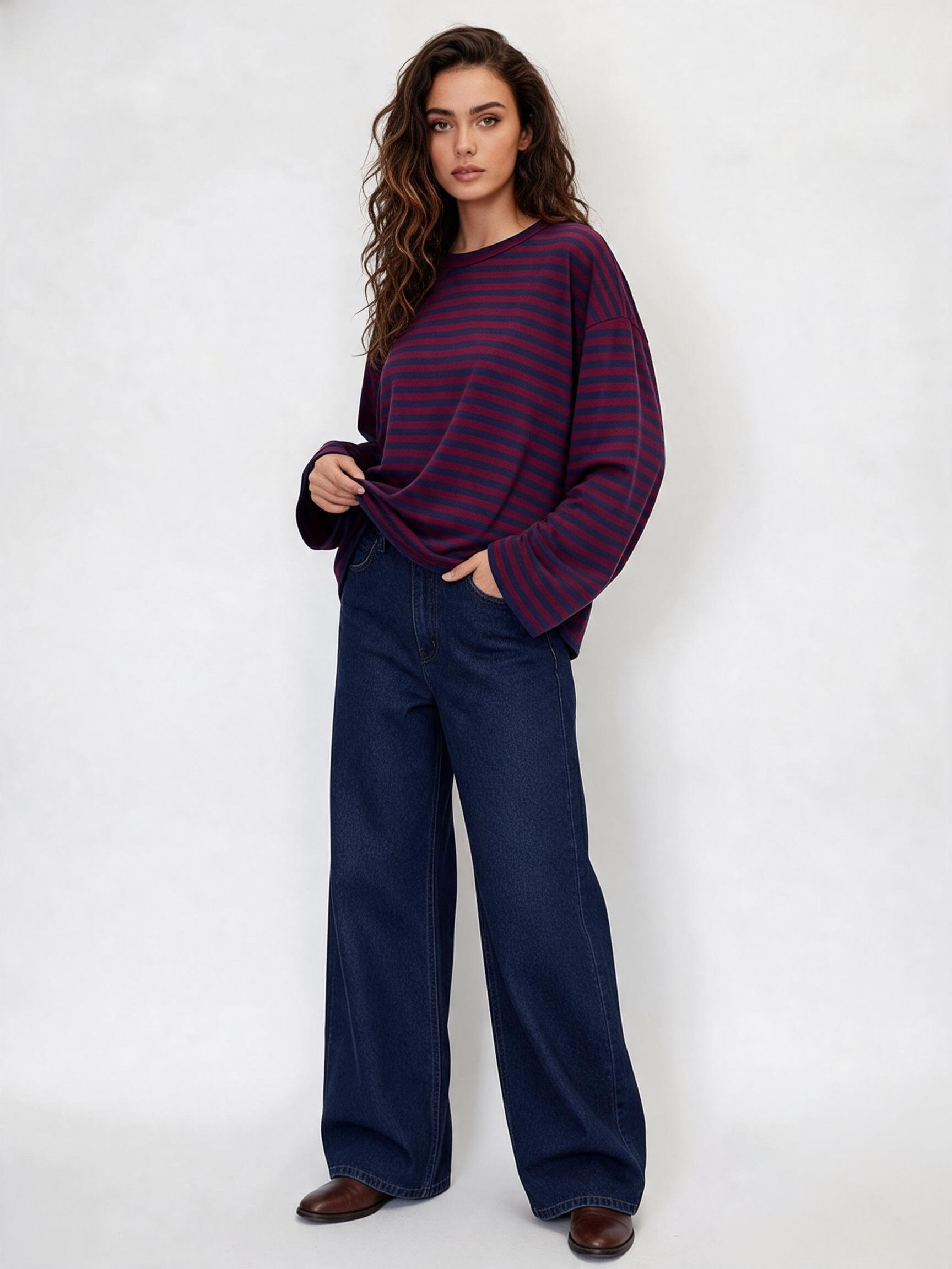 Oversize Top mit langem Ärmel