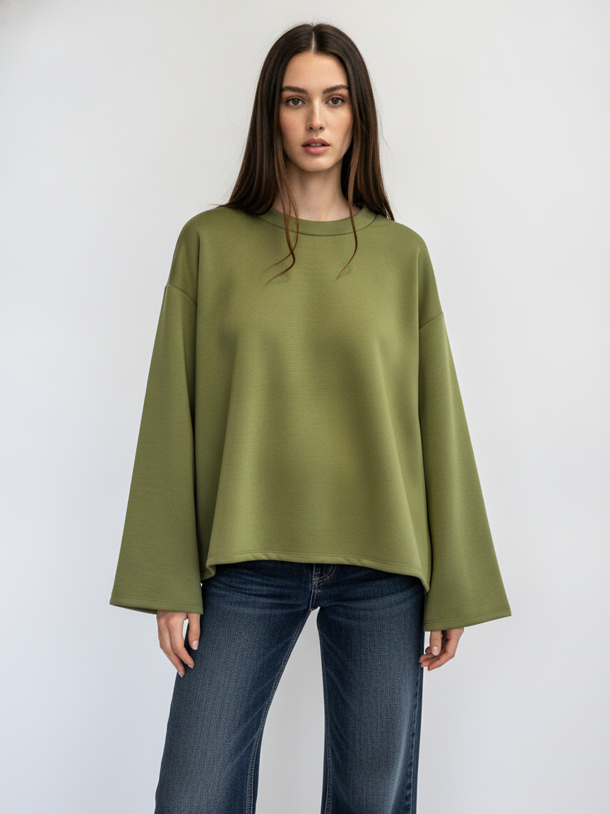 Oversize-Shirt mit langem Ärmel