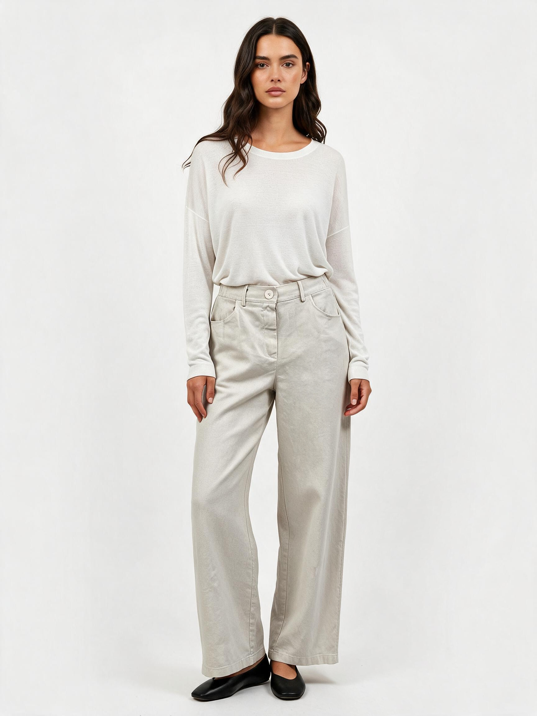 Wide-Leg Hose mit Gummibund