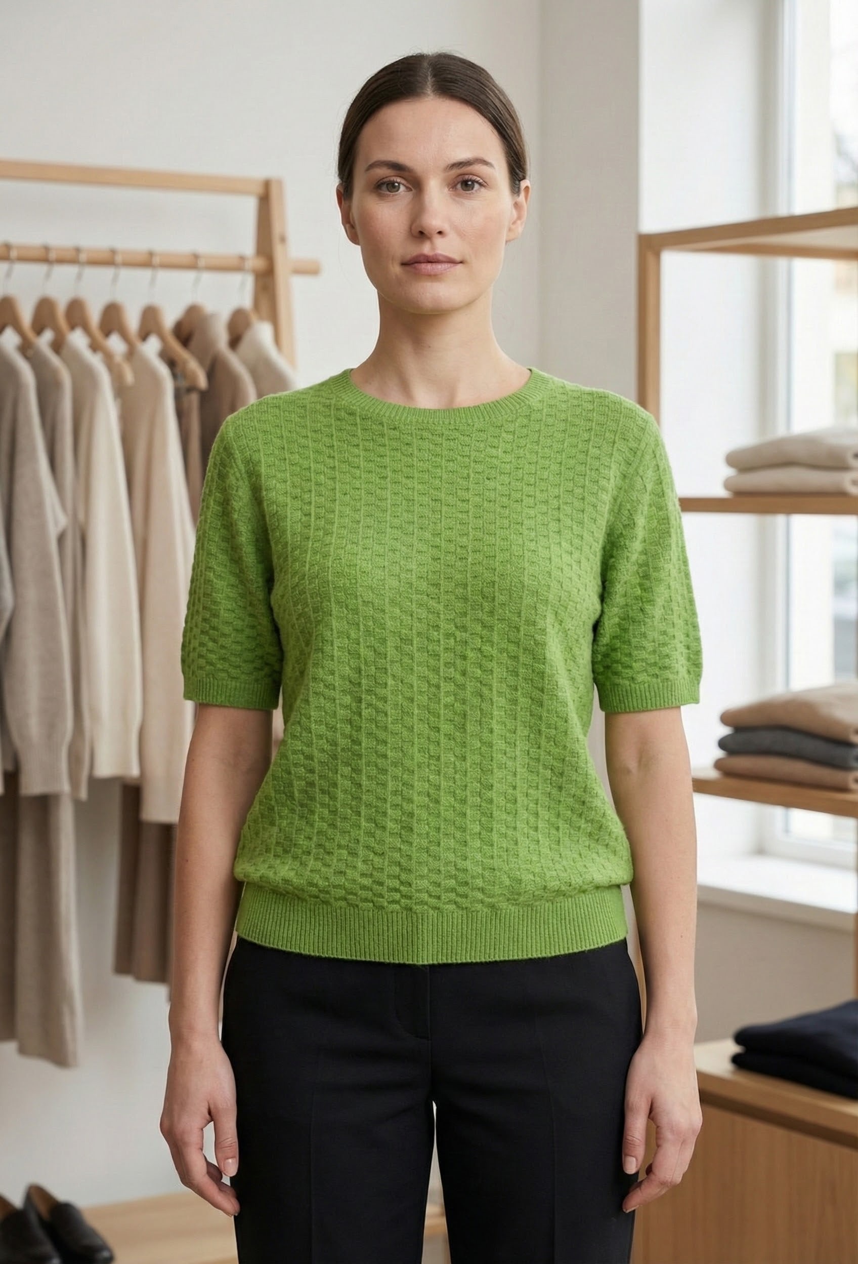 Kurzer Pullover mit Struktur