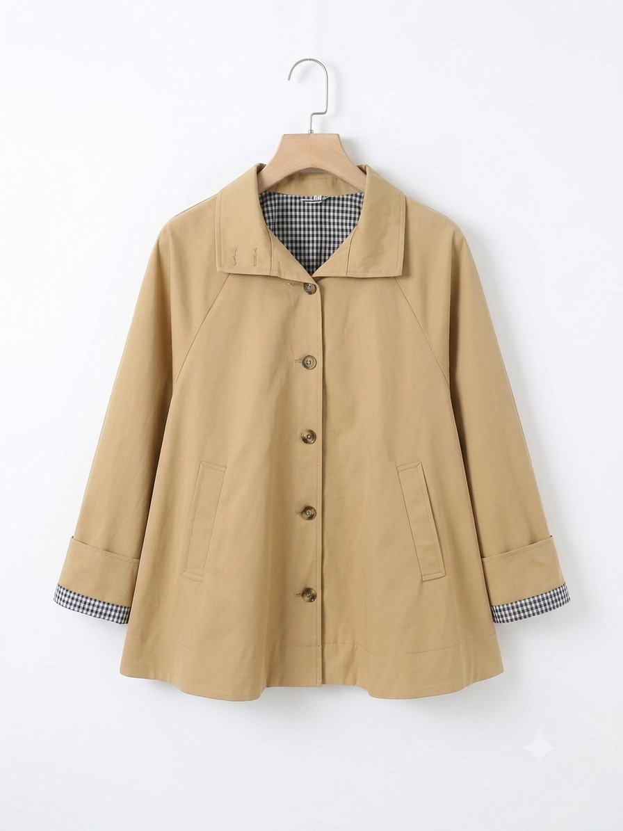 Lockere Jacke mit Kragen