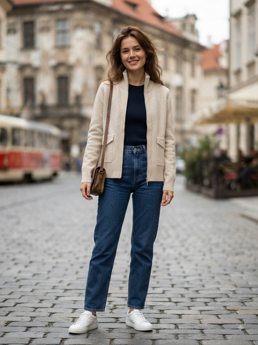 Cardigan mit Halbrollkragen
