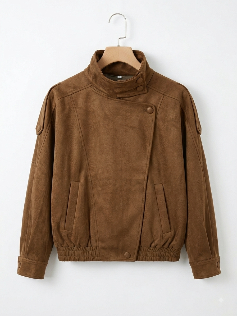 Kurze Jacke mit Stehkragen
