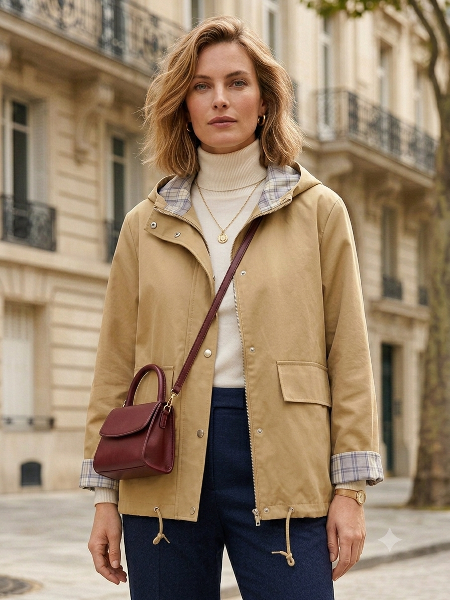 Jacke mit Kapuze und Kordel