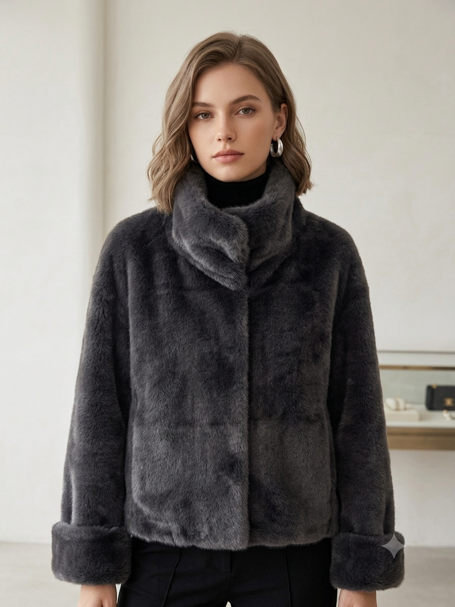 Regular Jacke mit Kragen