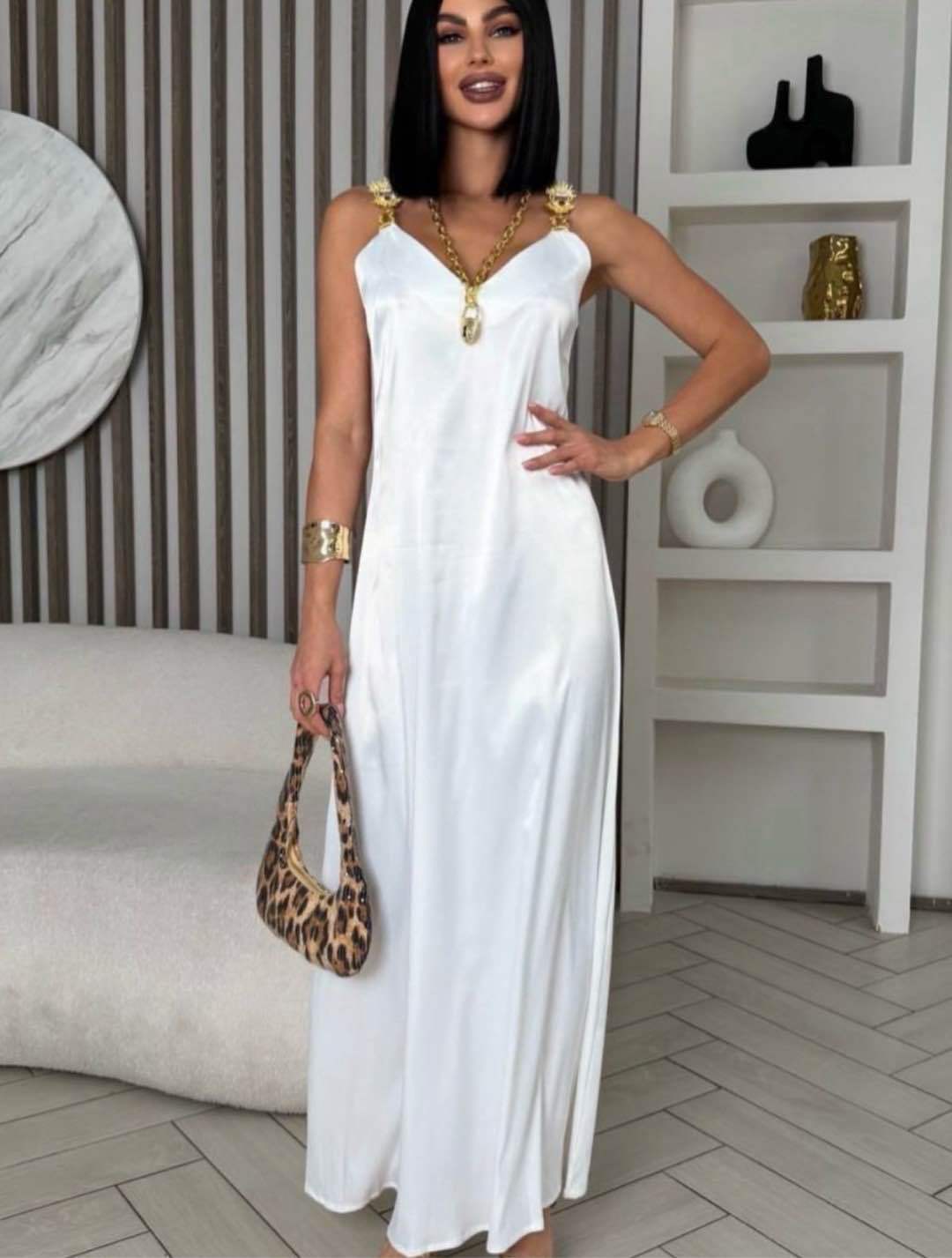 Satinkleid im Maxilänge (Slip-Dress)