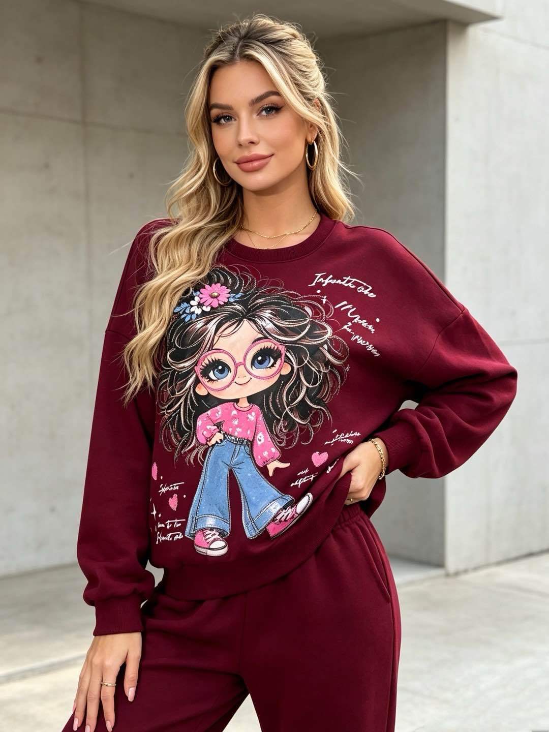 Oversize-Sweatshirt mit Print