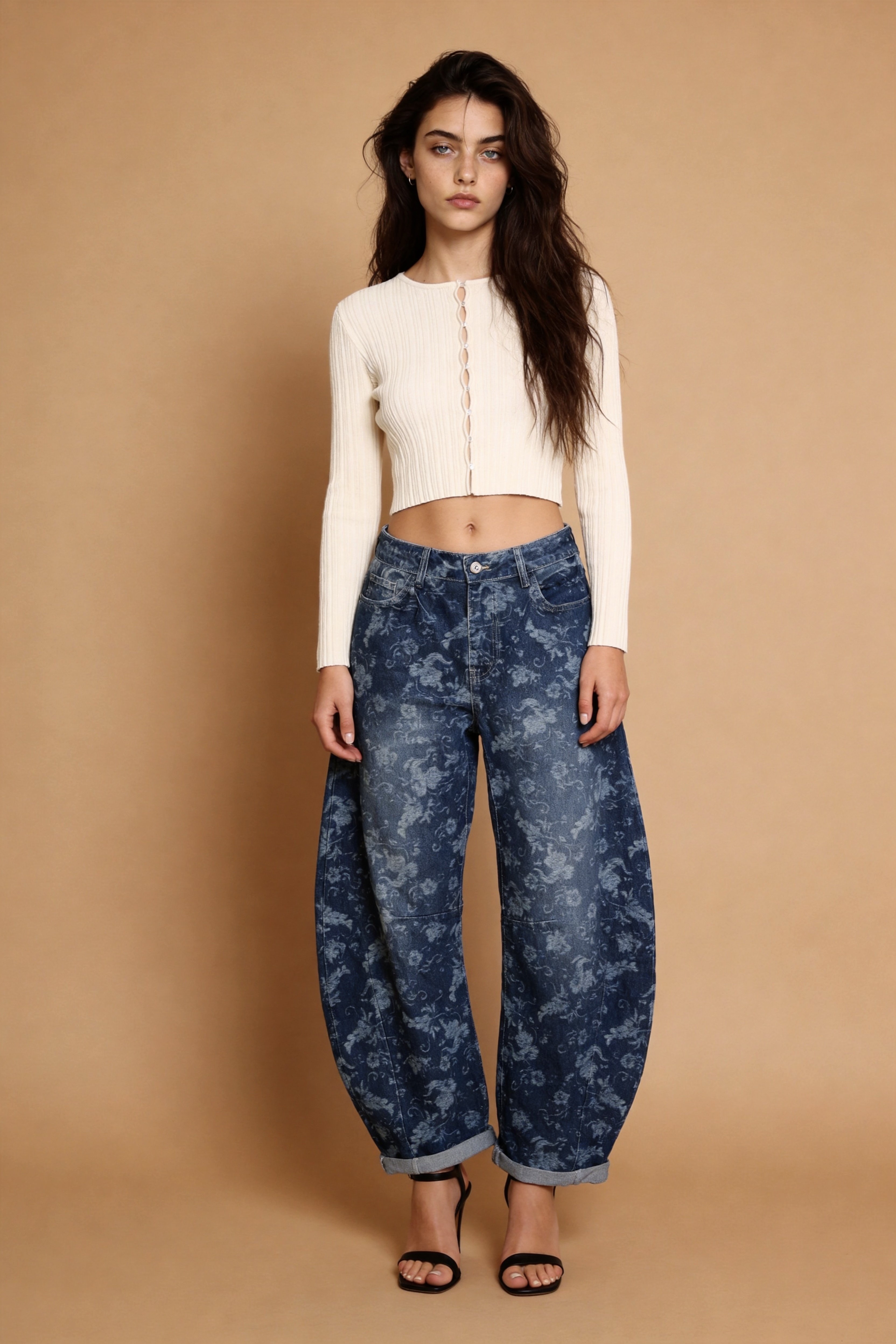 Jeans mit weitem Bein