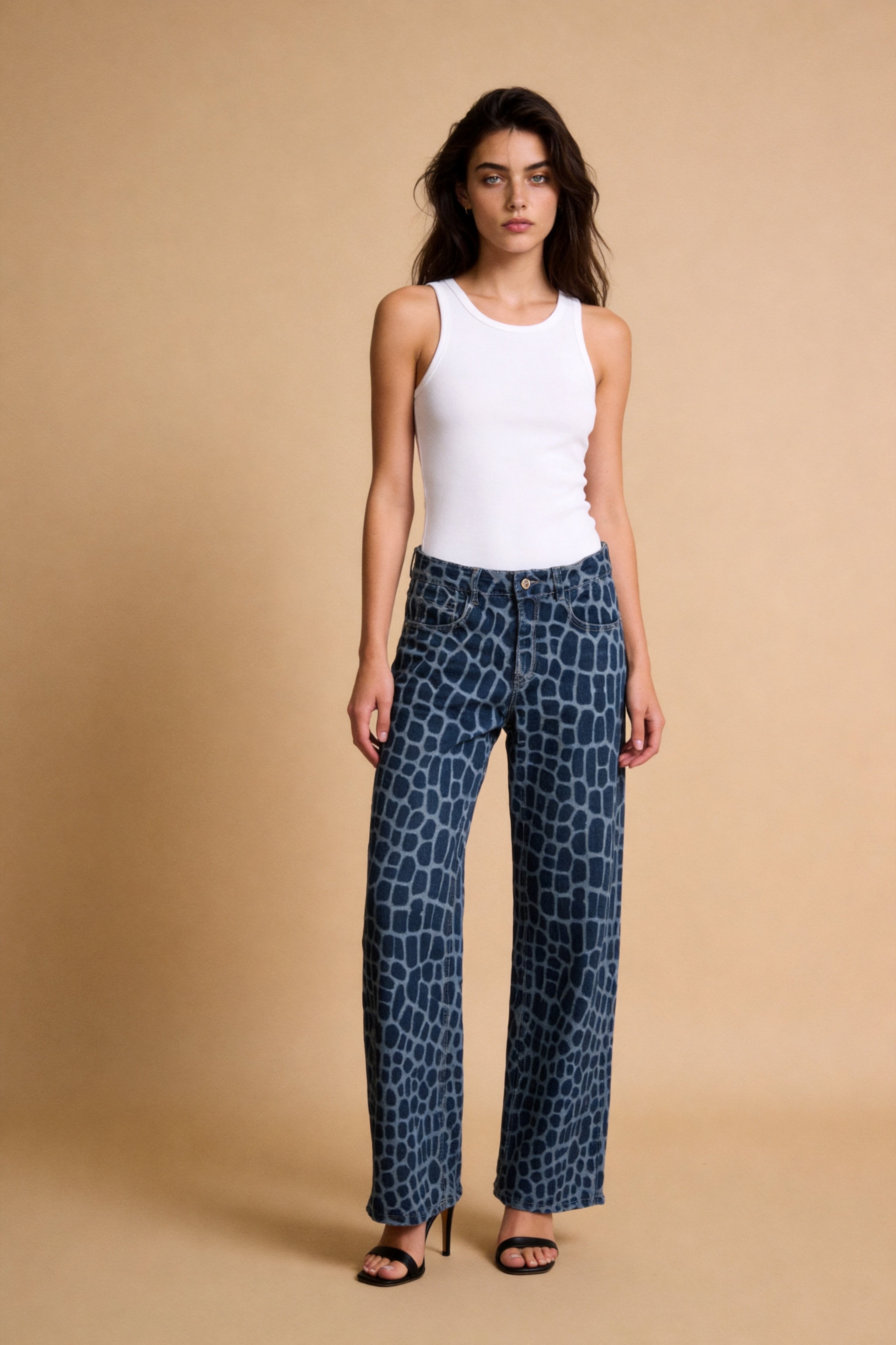 Weite Hose mit Muster