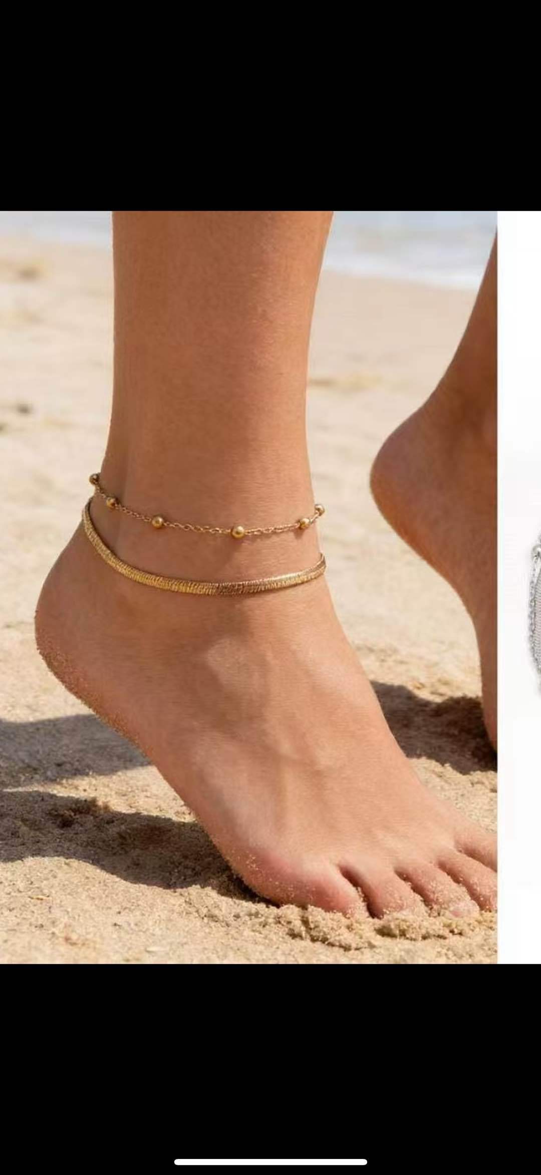 Knöchelarmband mit Perlen