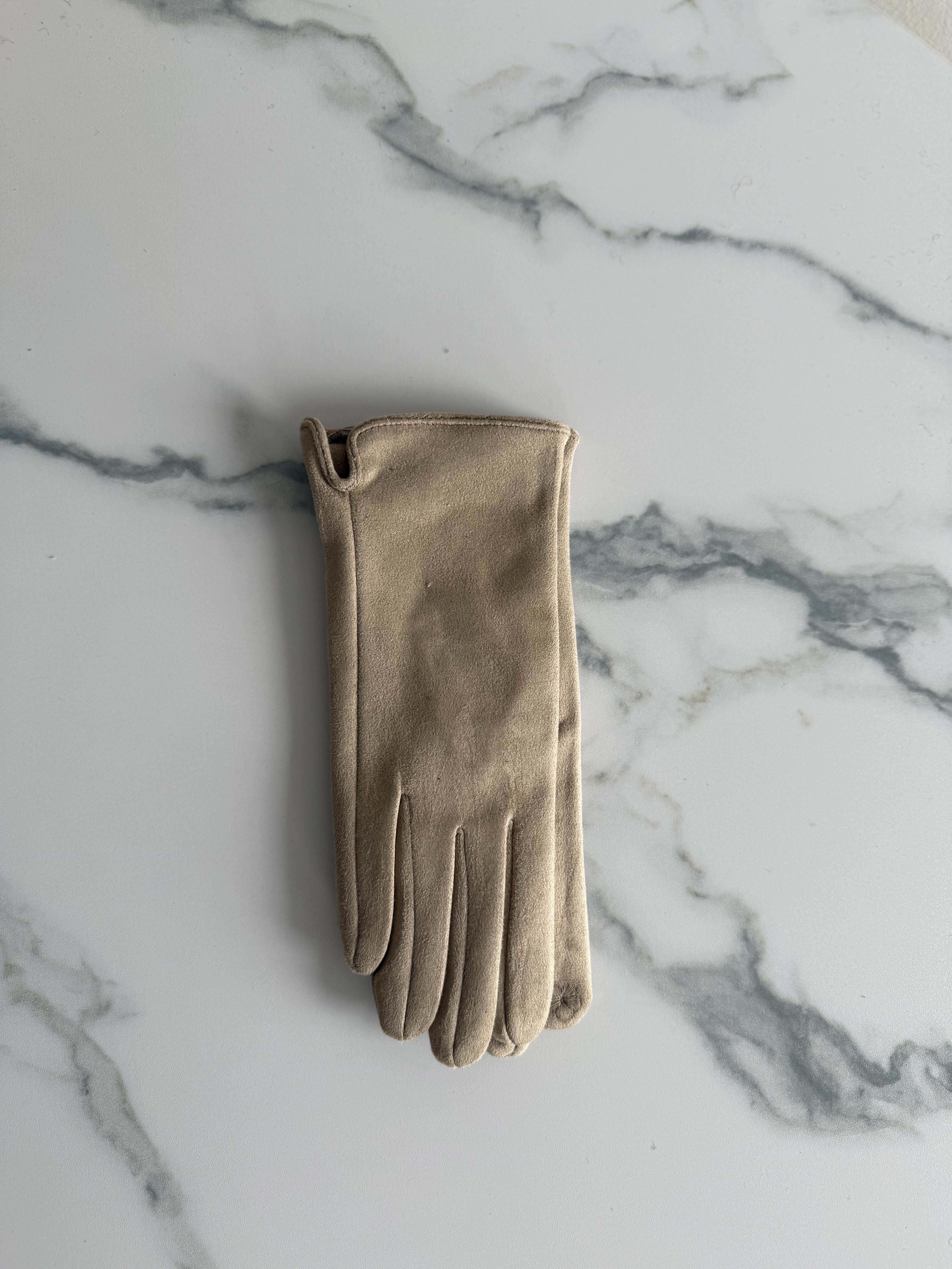 Gefütterte Handschuhe mit Wildleder‑Optik