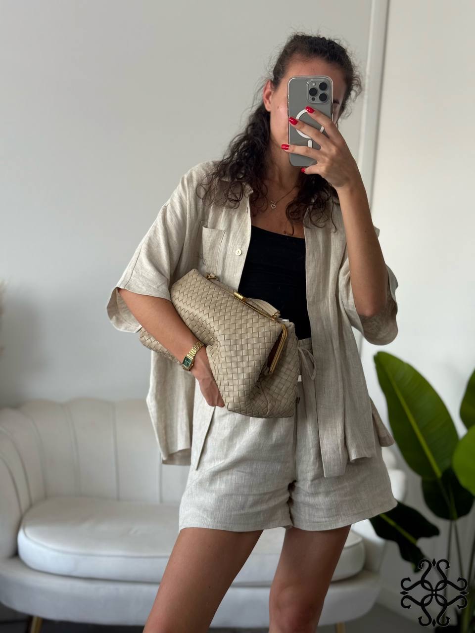 Geflochtene Ledertasche
