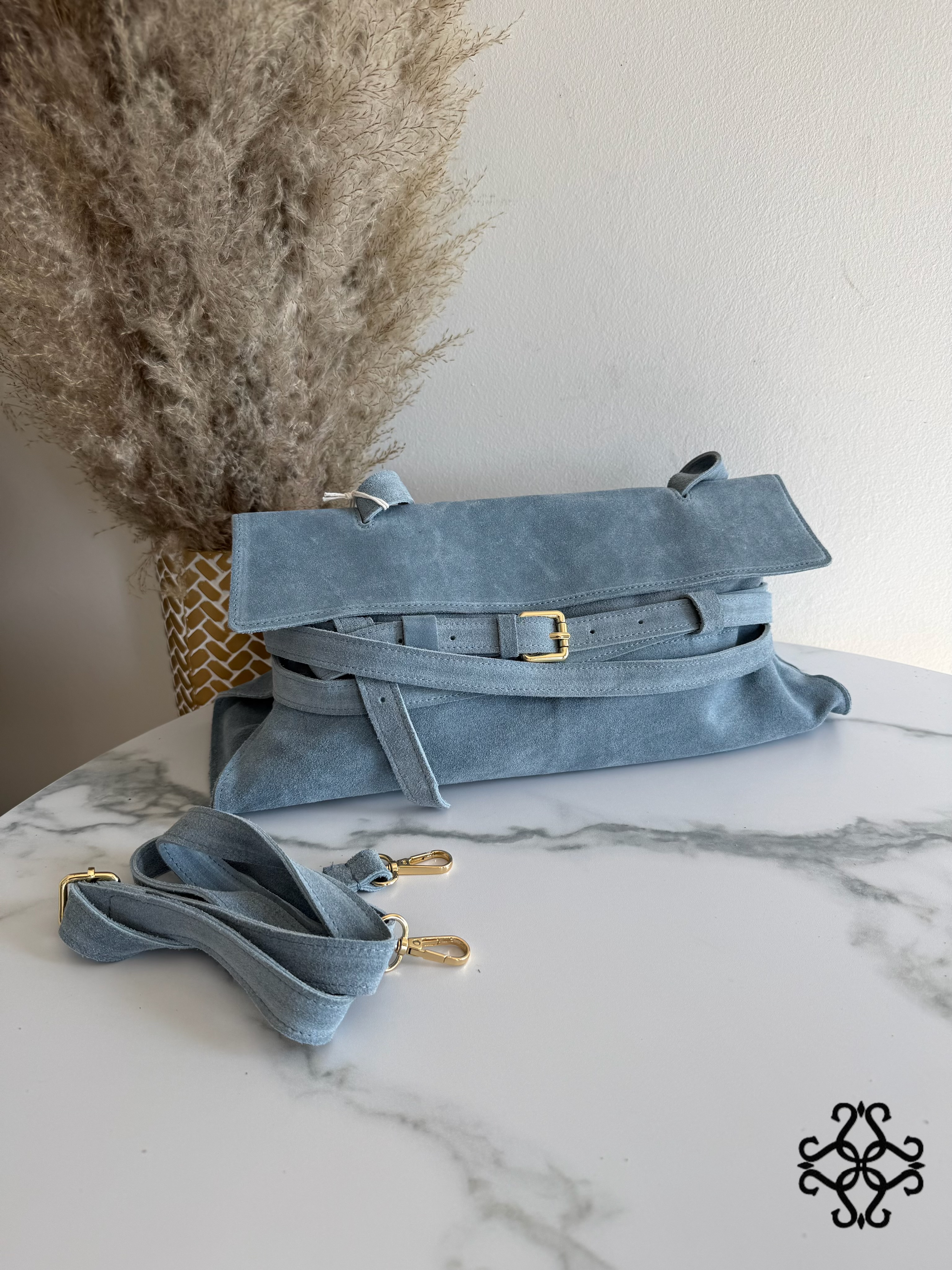 Große Veloursleder-Tasche