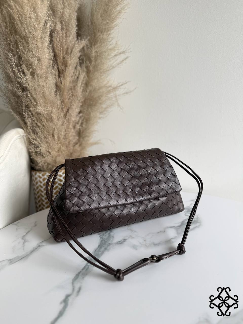 Lederhandtasche mit Klappe
