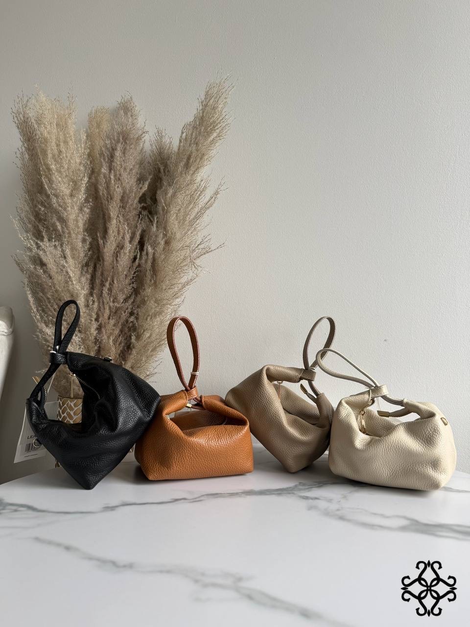 Mini-Beuteltasche mit gerafftem Oberteil
