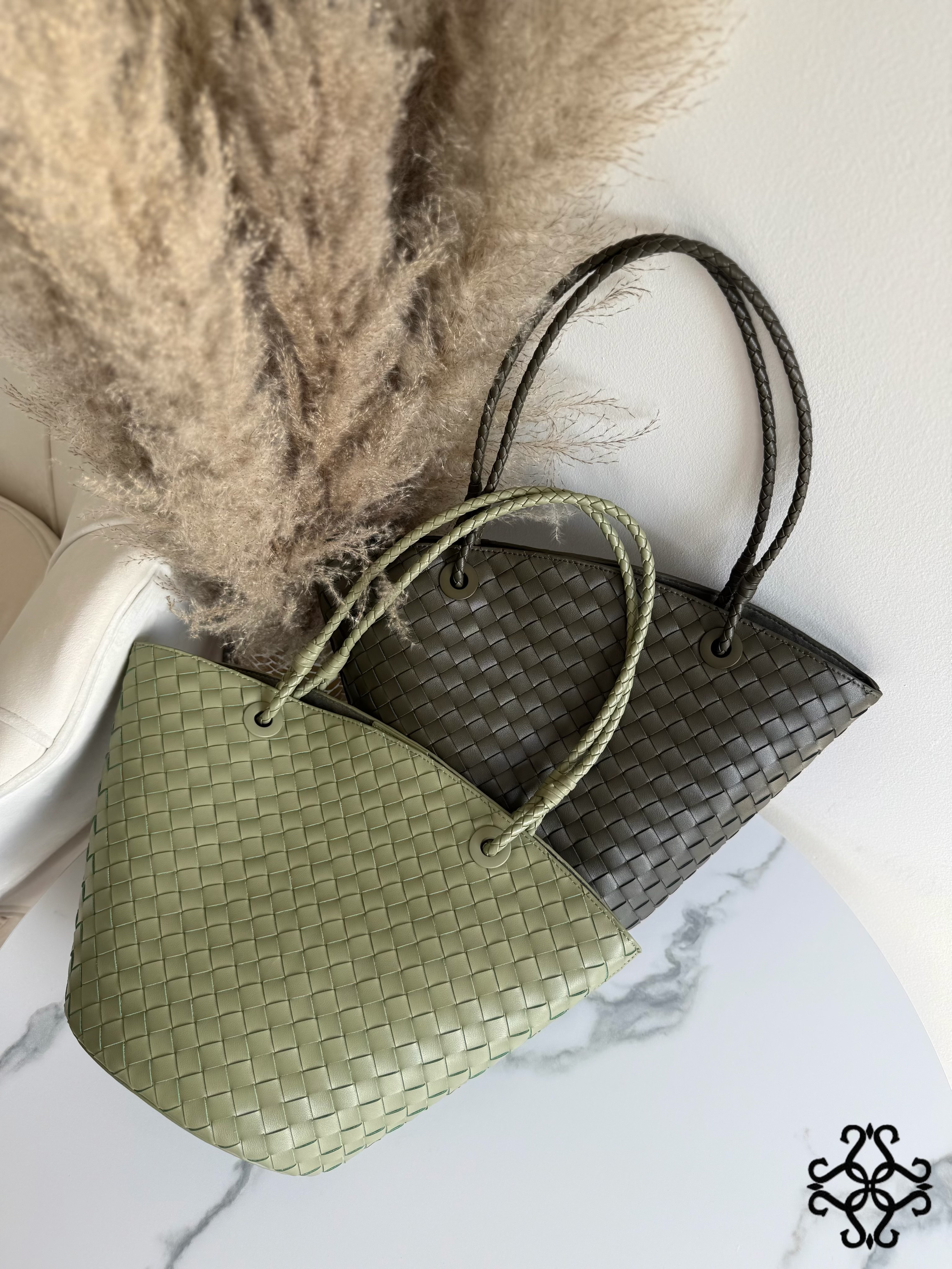 Geflochtene Shopper‑Tasche