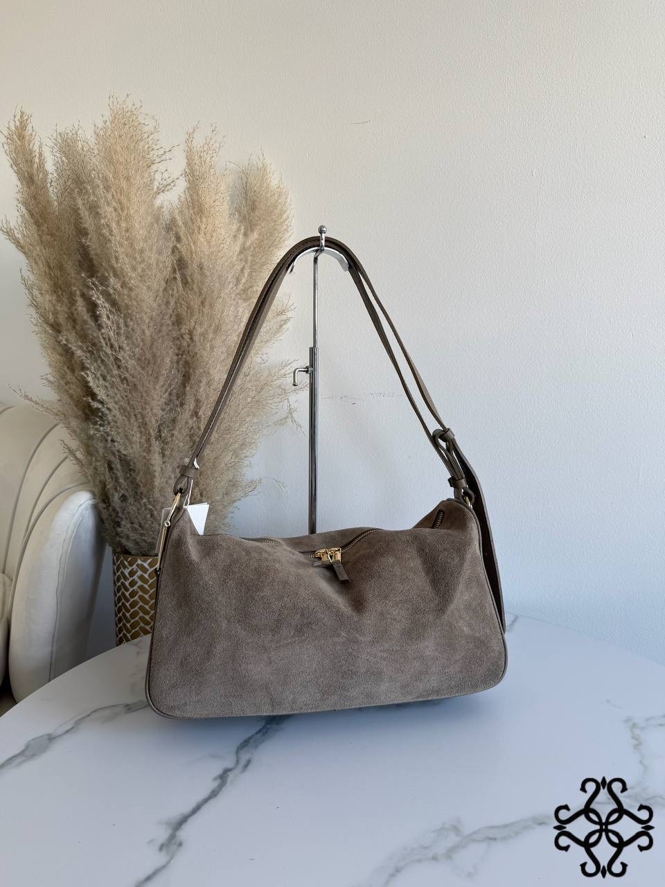 Baguette-Tasche aus Wildleder