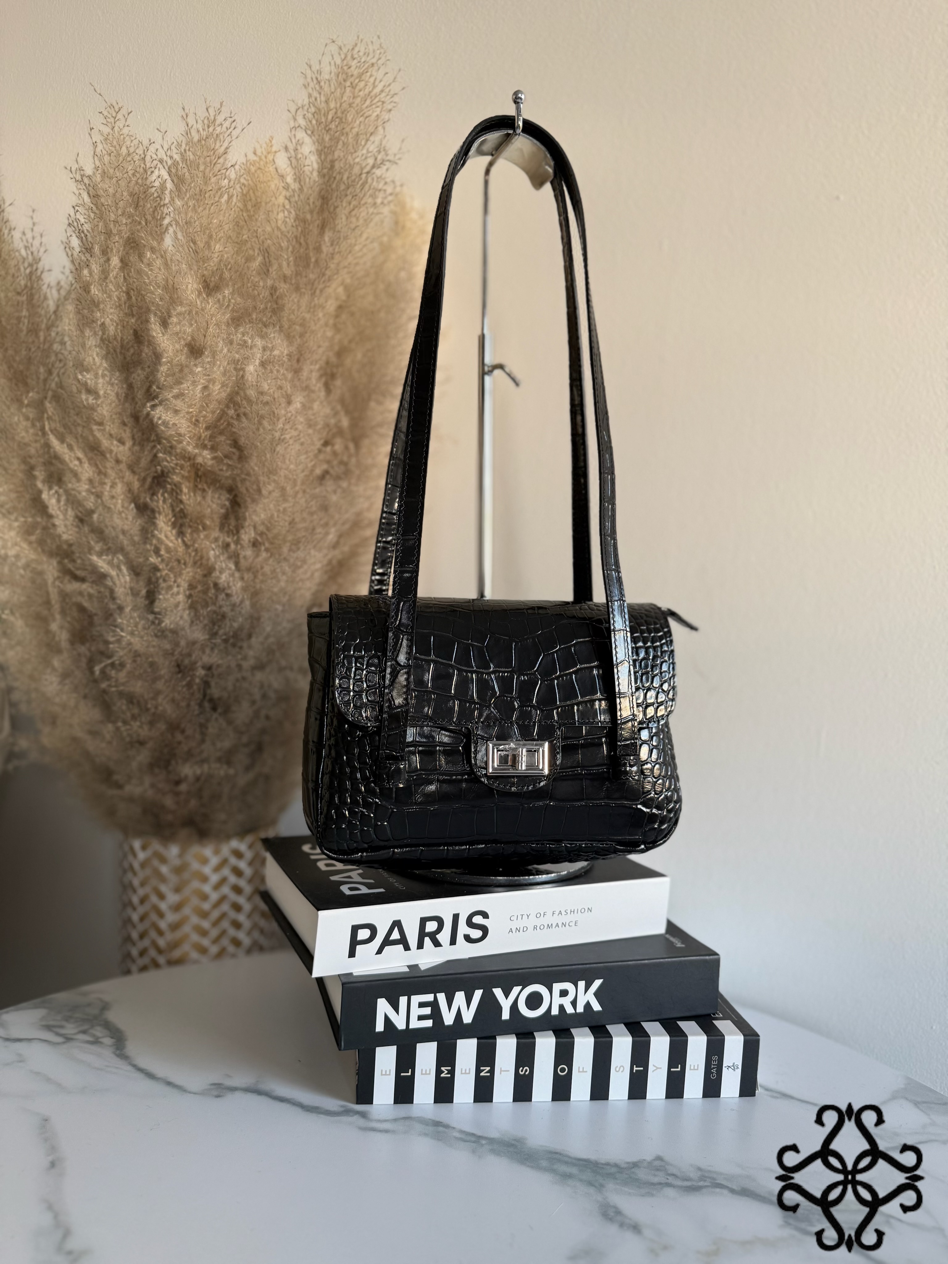 Schultertasche mit Animal-Print