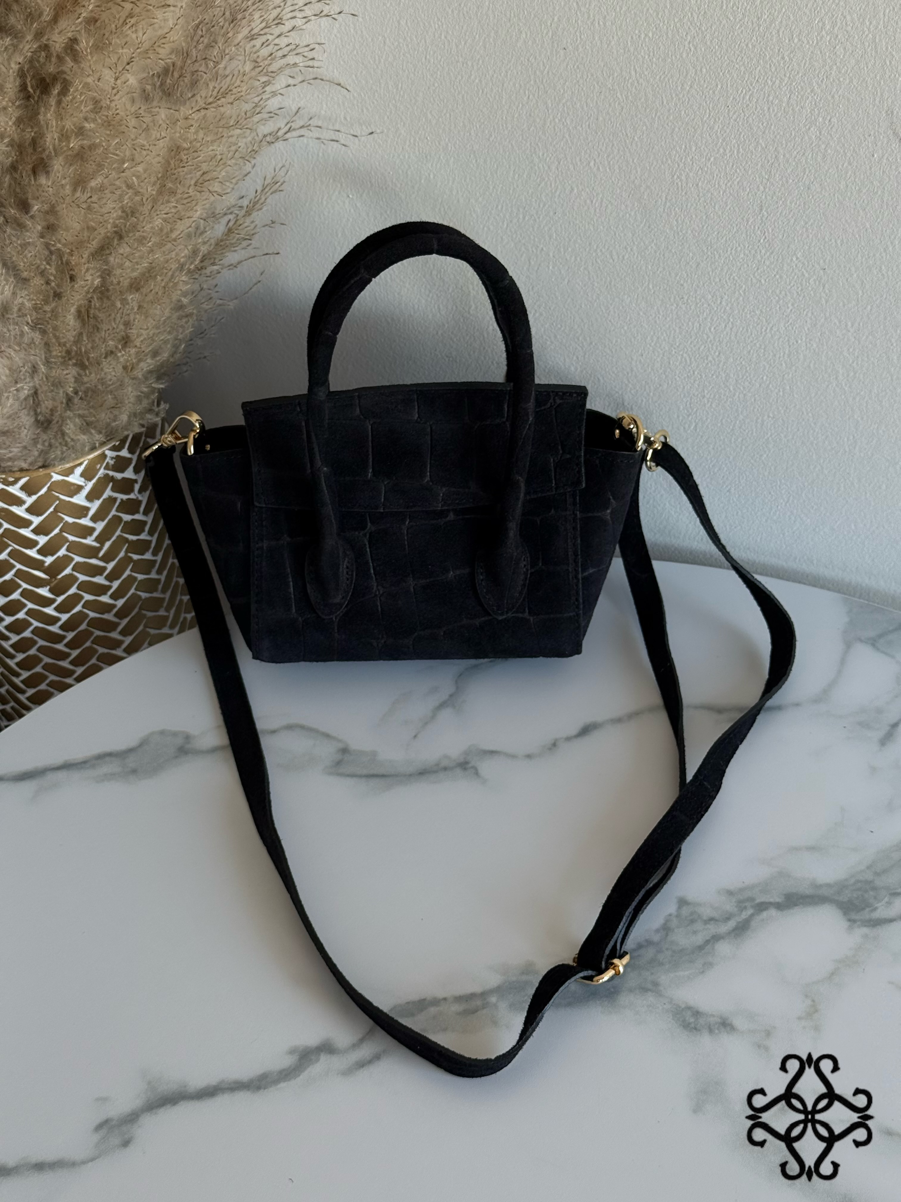 Suede‑Kleiner Koffer‑Bag
