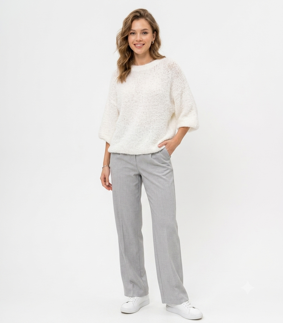 Kurzer Boxy-Pullover