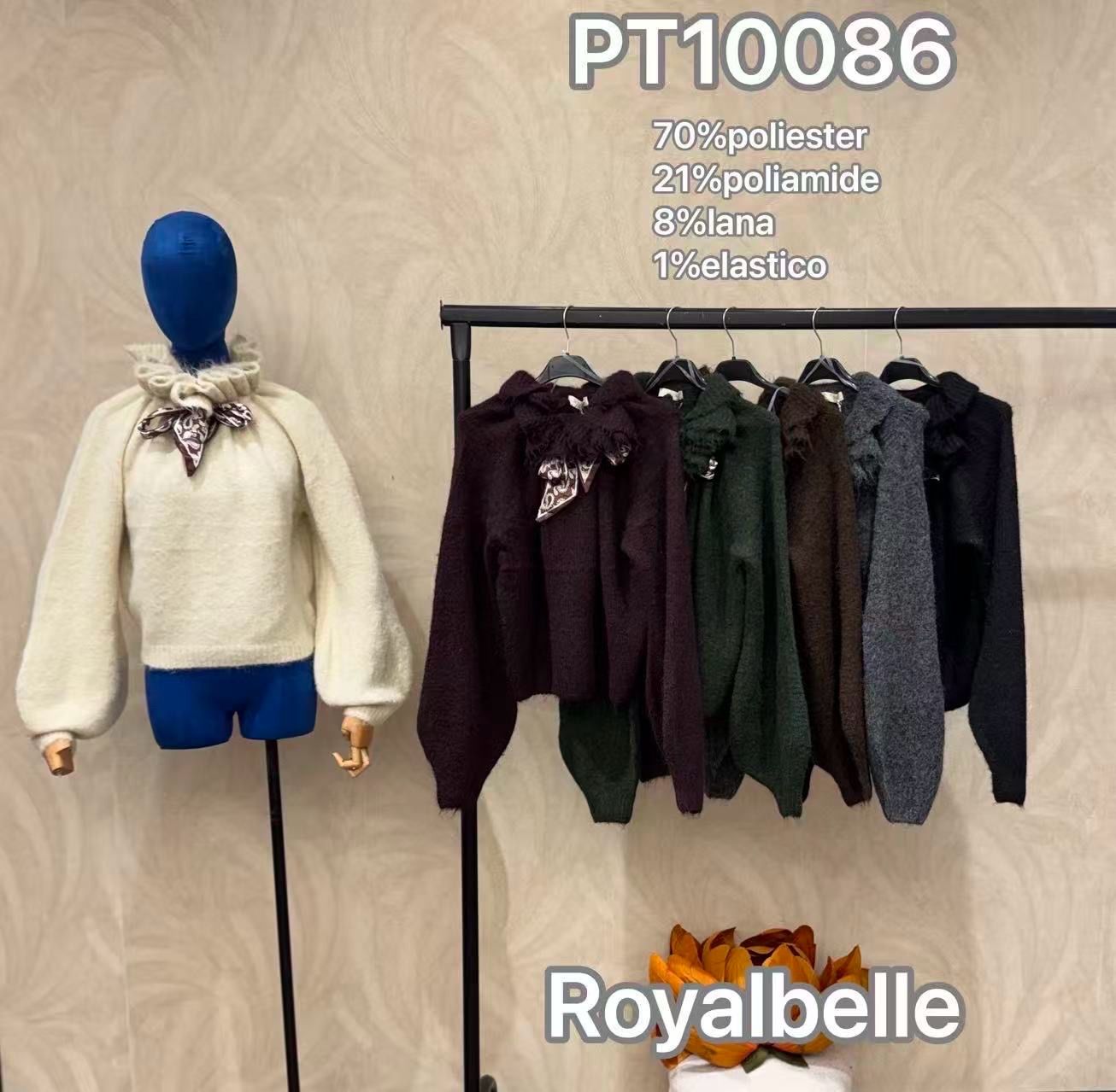 Pullover mit Rollkragen und Ballonärmeln