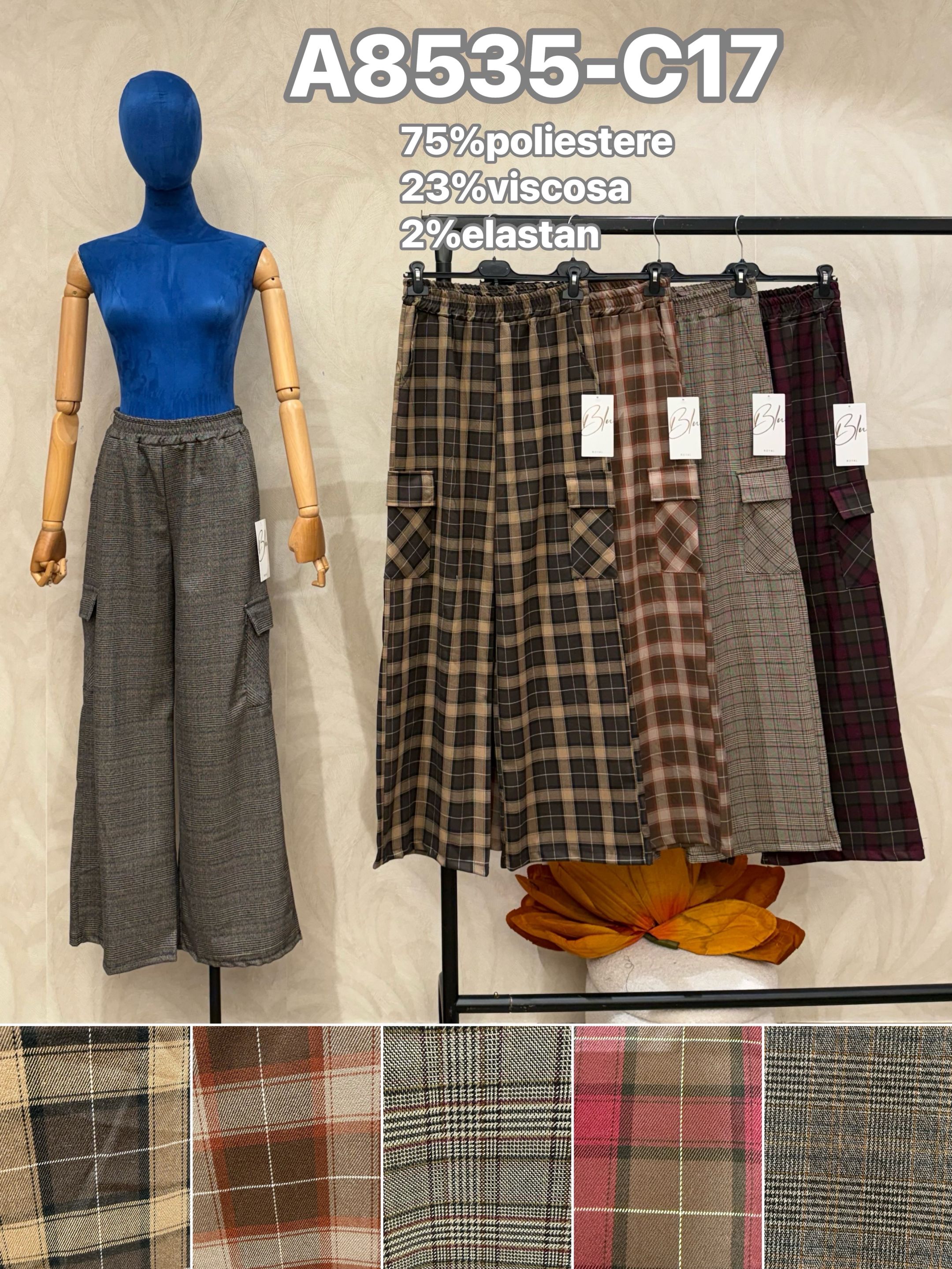 Wide-Leg-Hose mit Gummibund