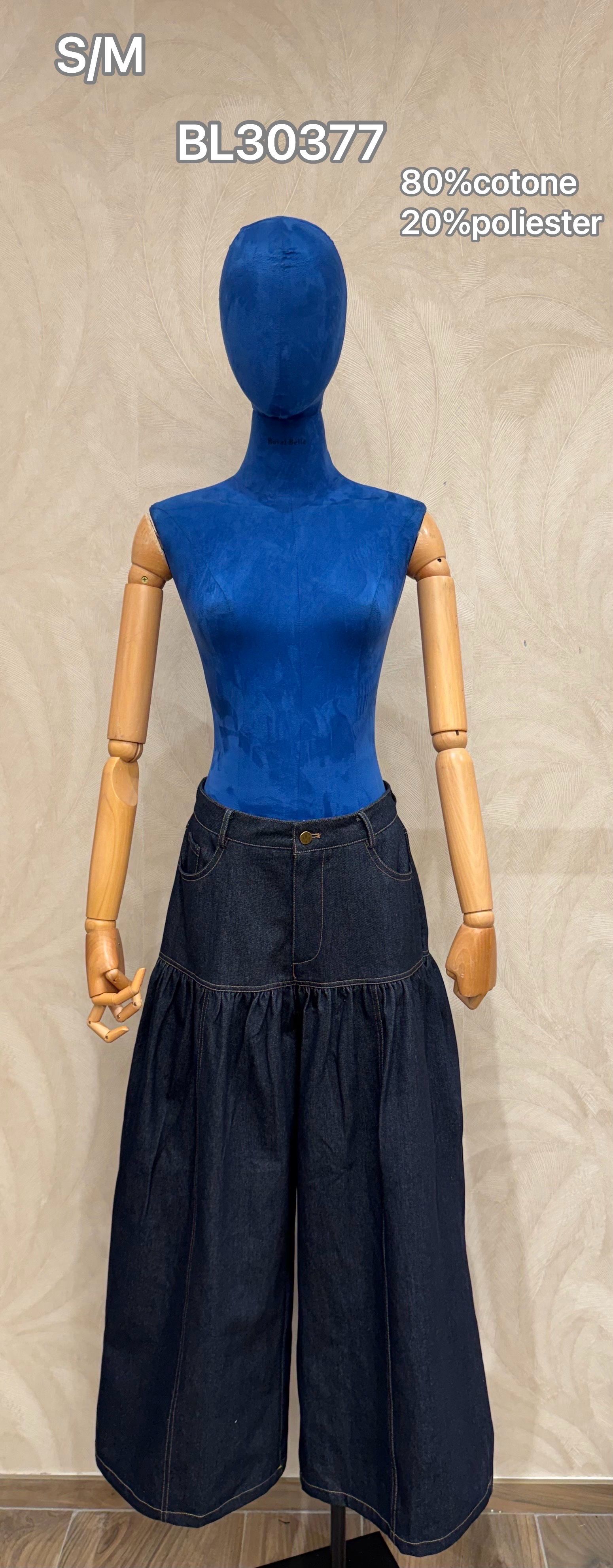 Wide‑Leg Hose mit Falte