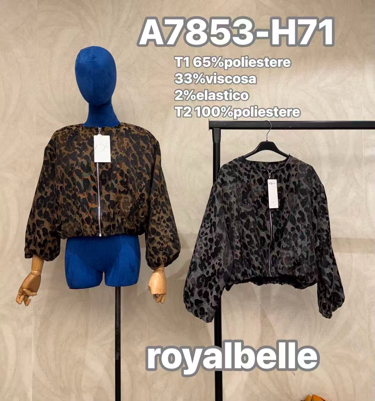 Kurze Bomberjacke mit Leopardenmuster