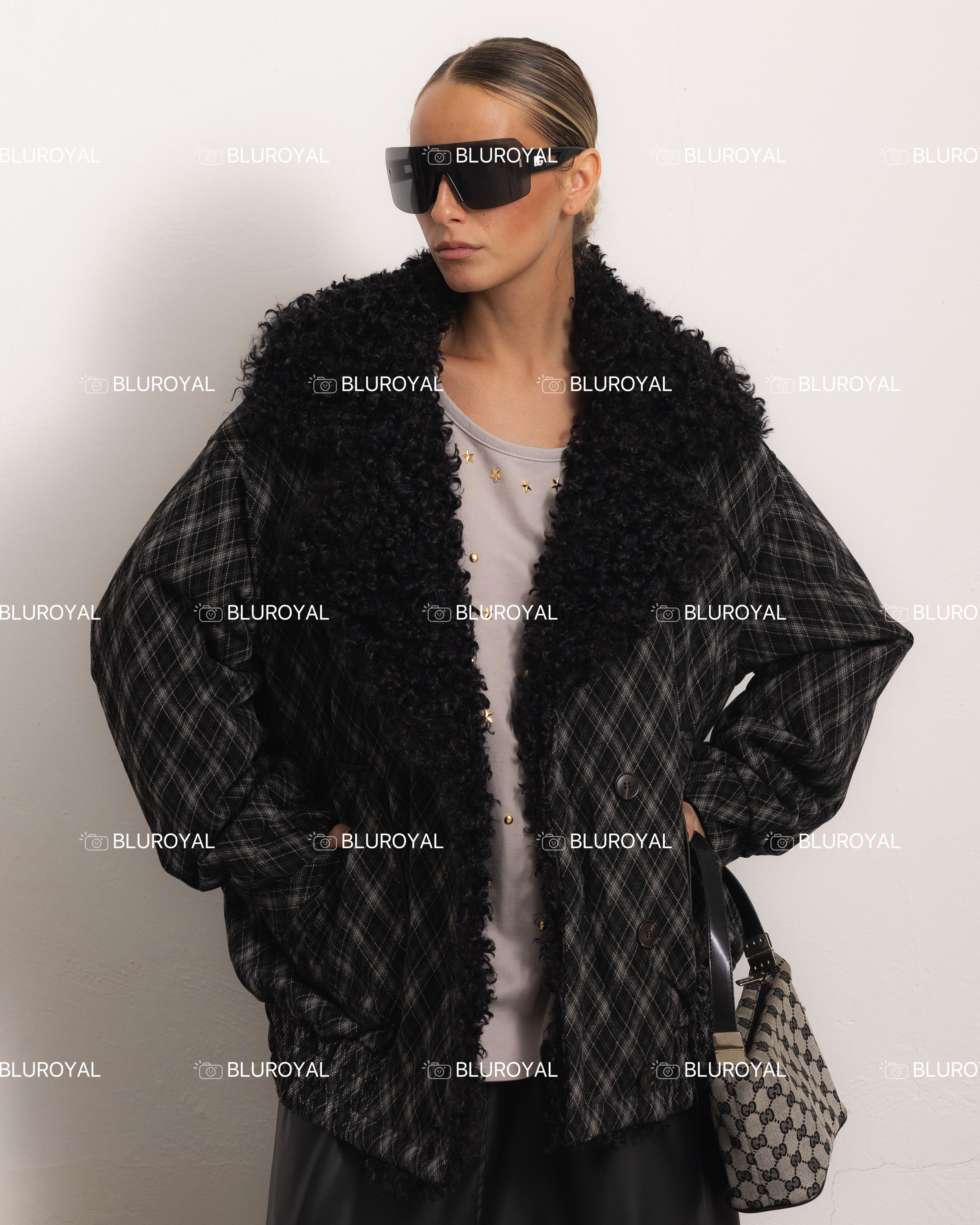 Oversized Jacke im Karo