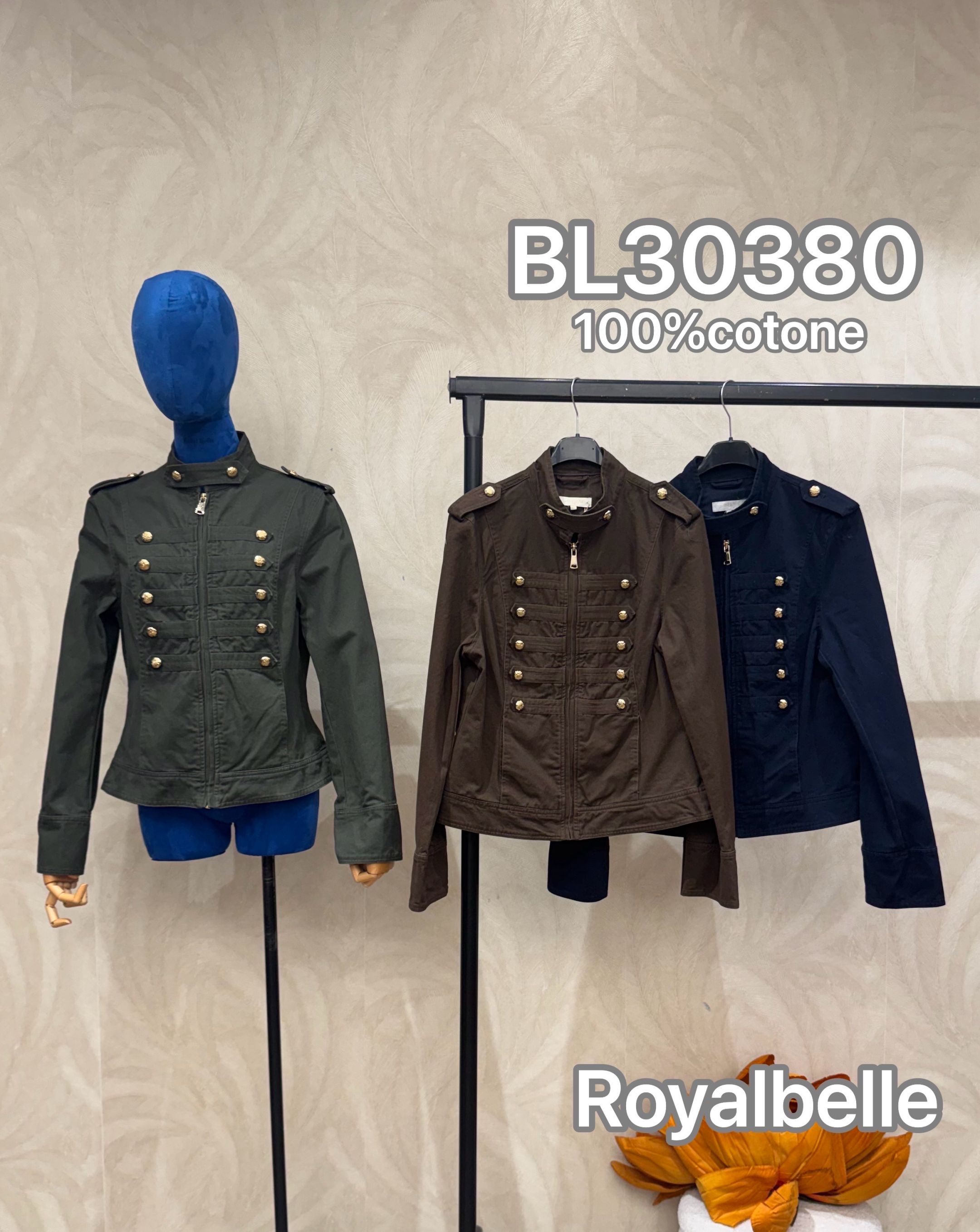 Militärjacke mit Stehkragen