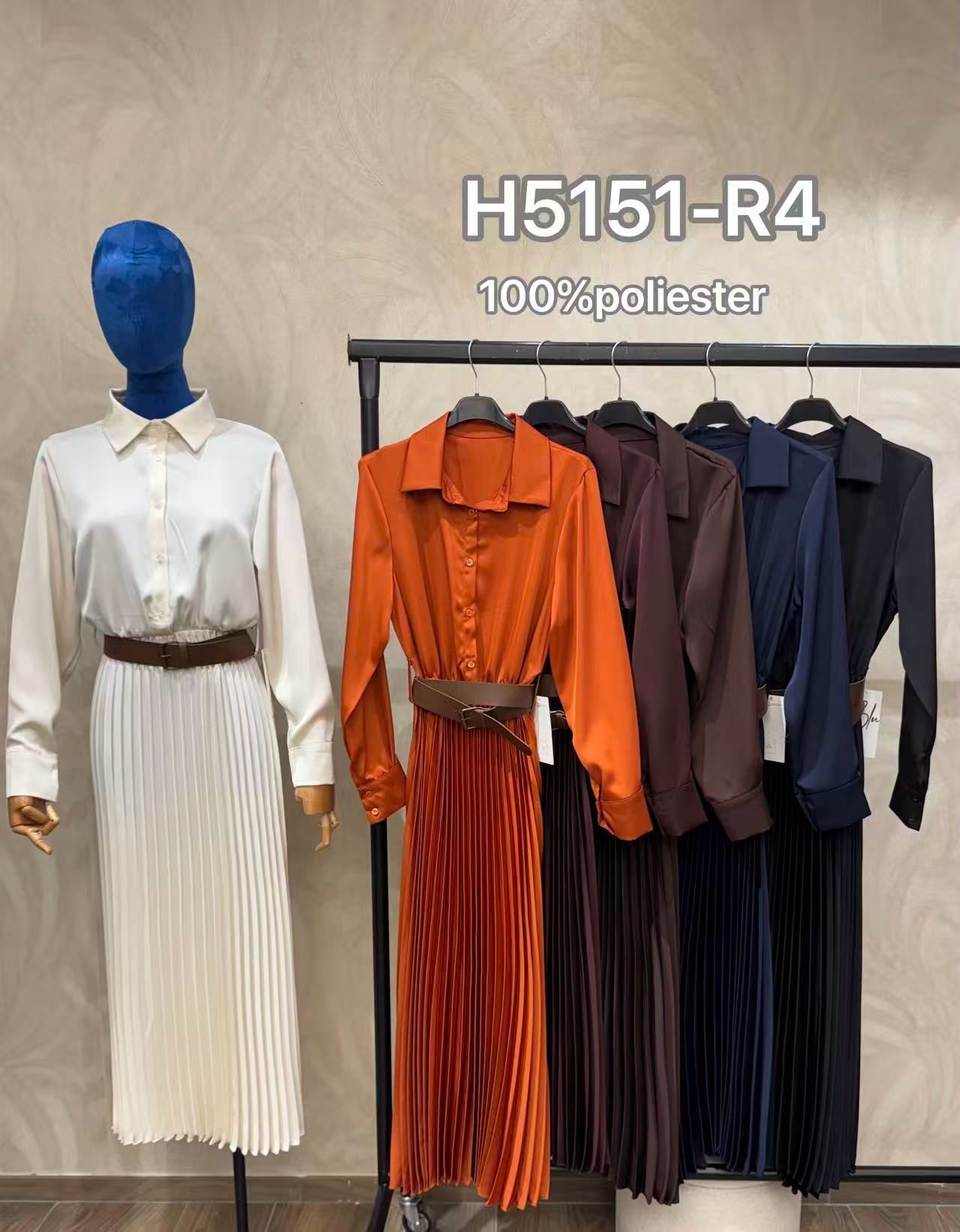 Satiniertes Maxi-Hemdkleid