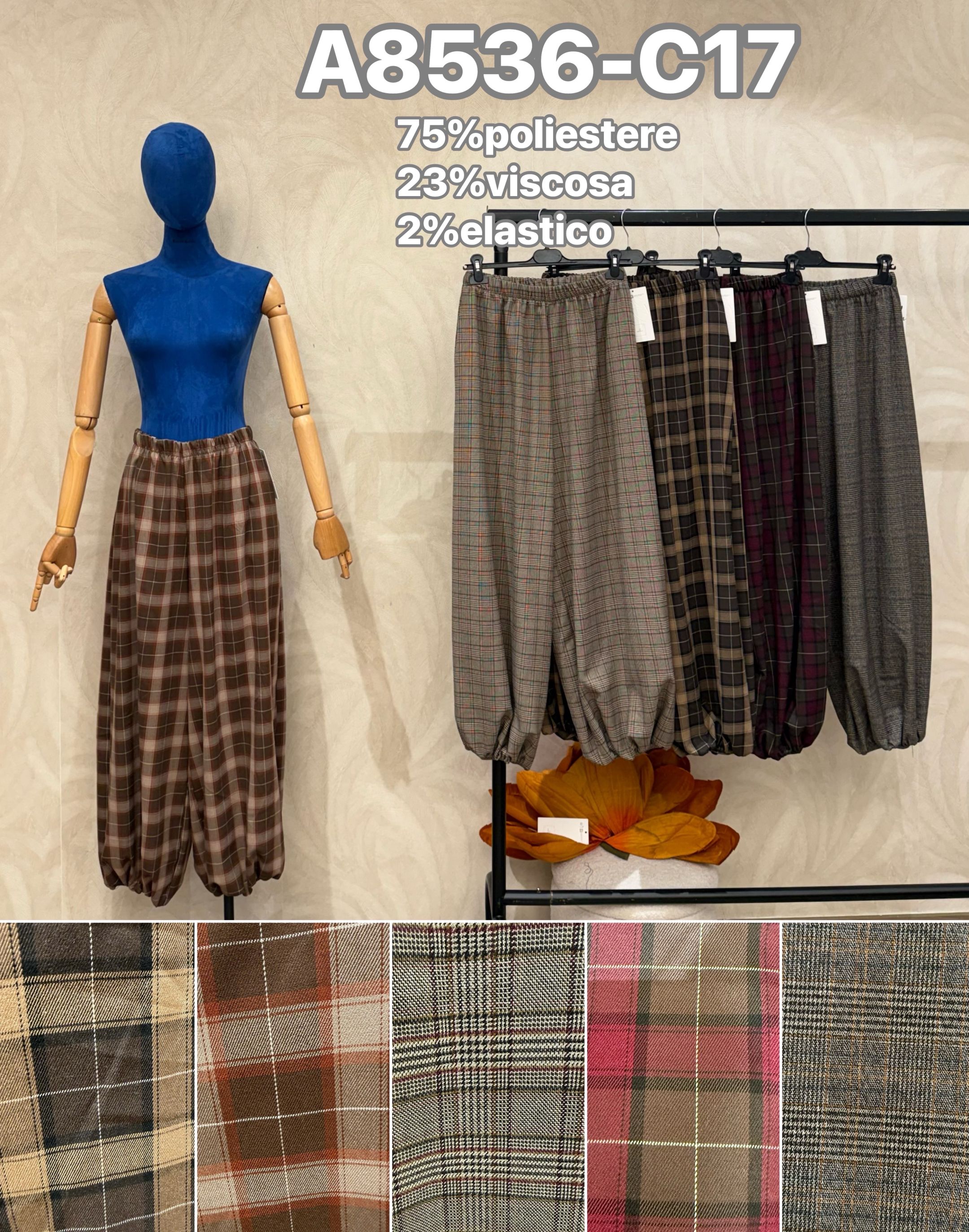 Karottenhose im Karo-Look