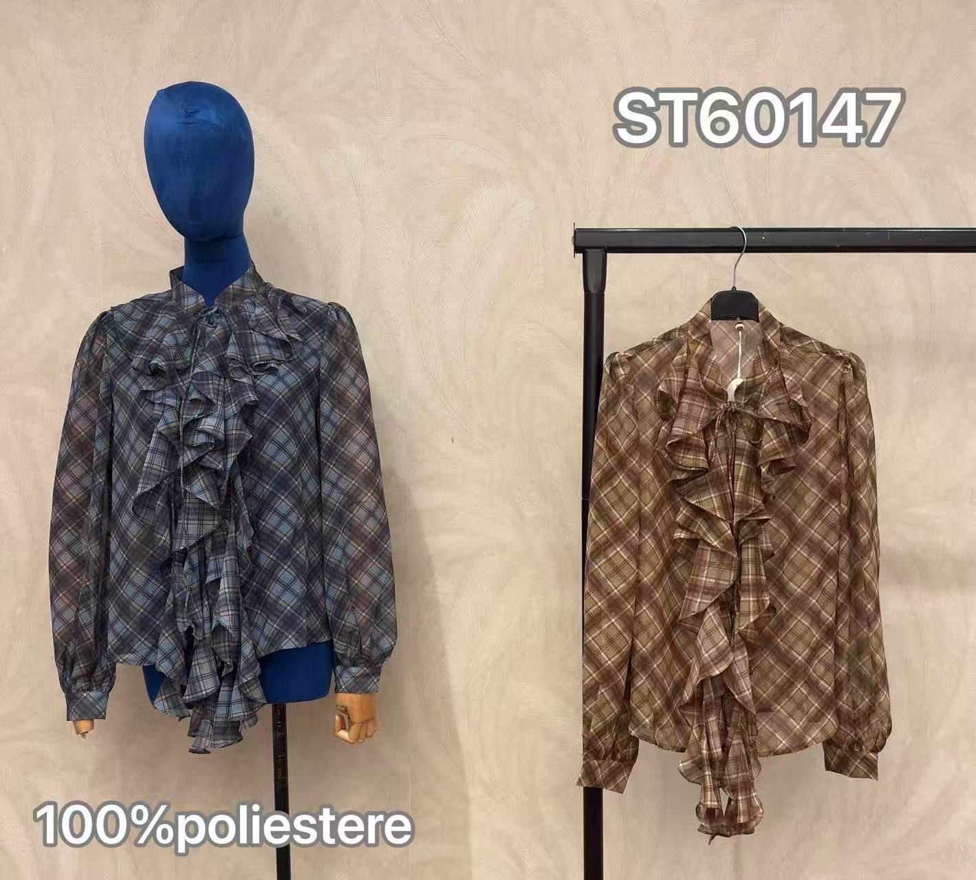 Bluse mit Rüsche
