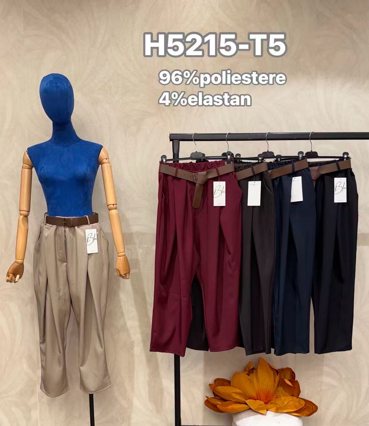 Gerade Hose mit hohem Bund
