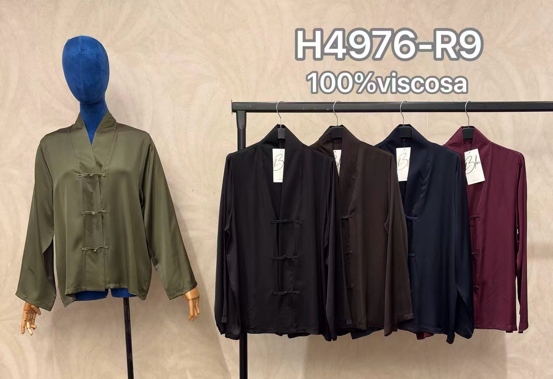 Kimono-Jacke mit Stehkragen