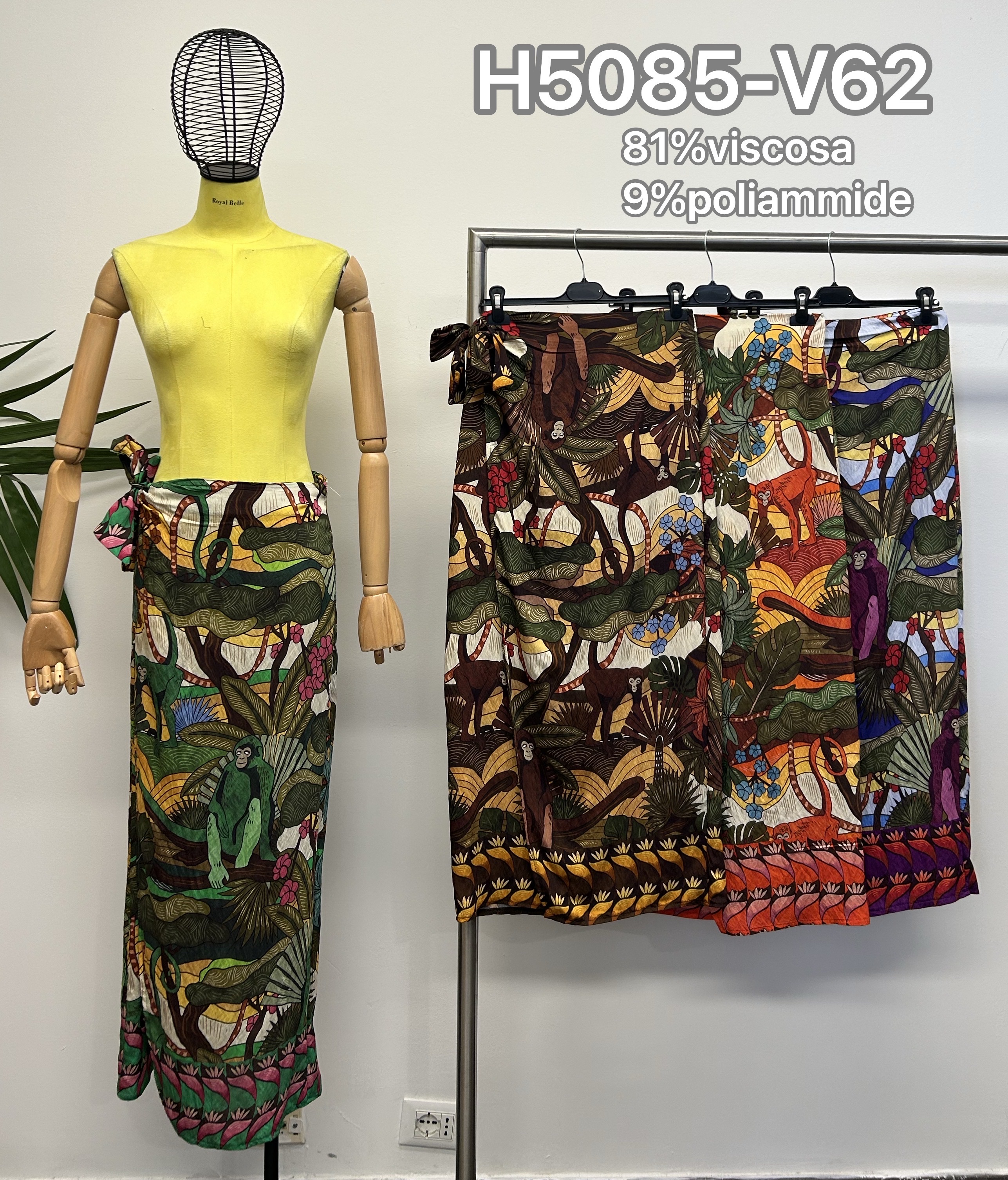 Maxi-Pareo-Rock mit Bindung in der Taille