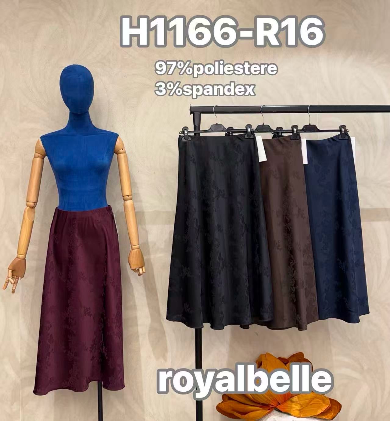 A-Linie Midi-Rock aus Satin