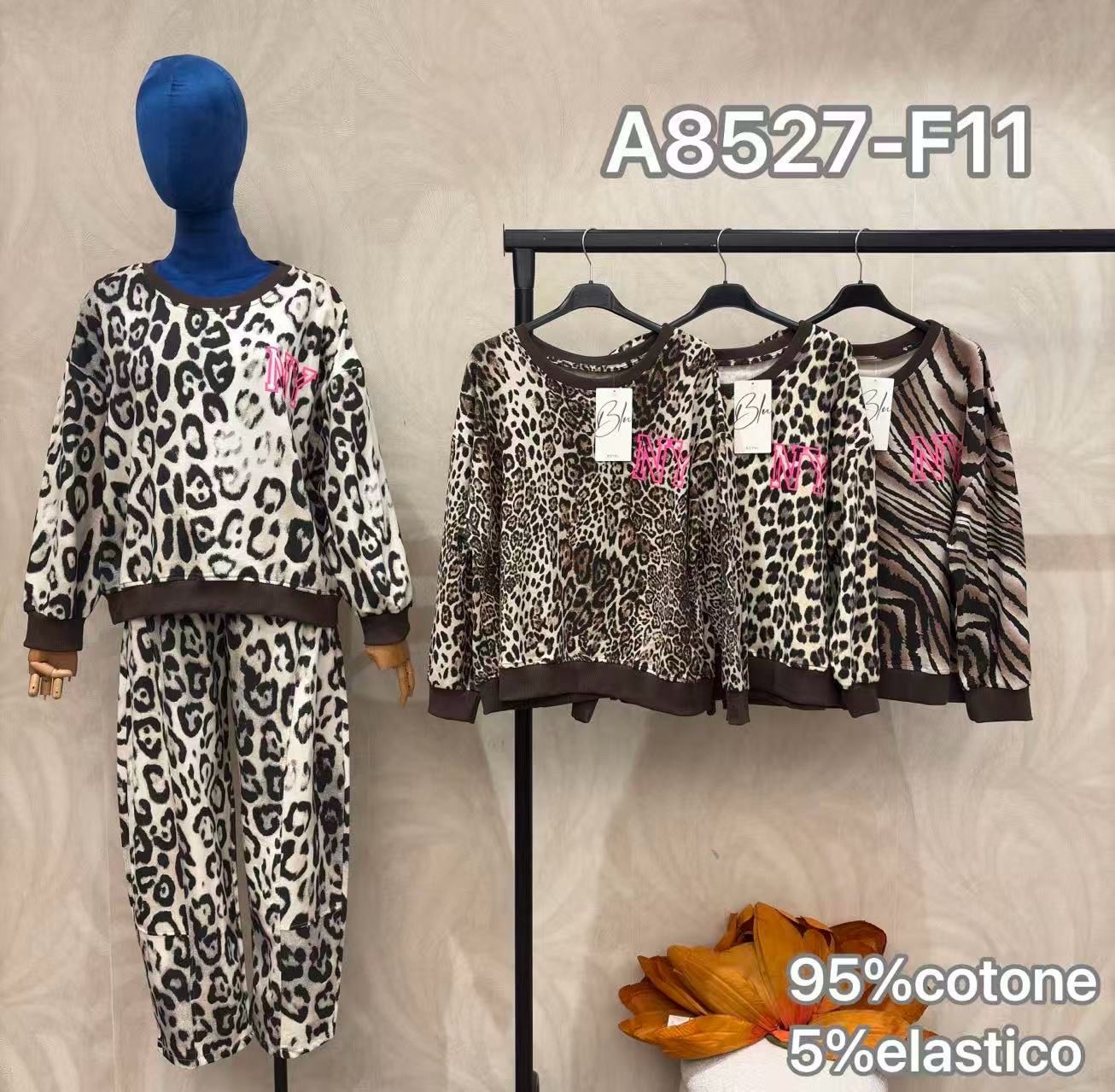 Regular-Sweatshirt mit Leopardenmuster
