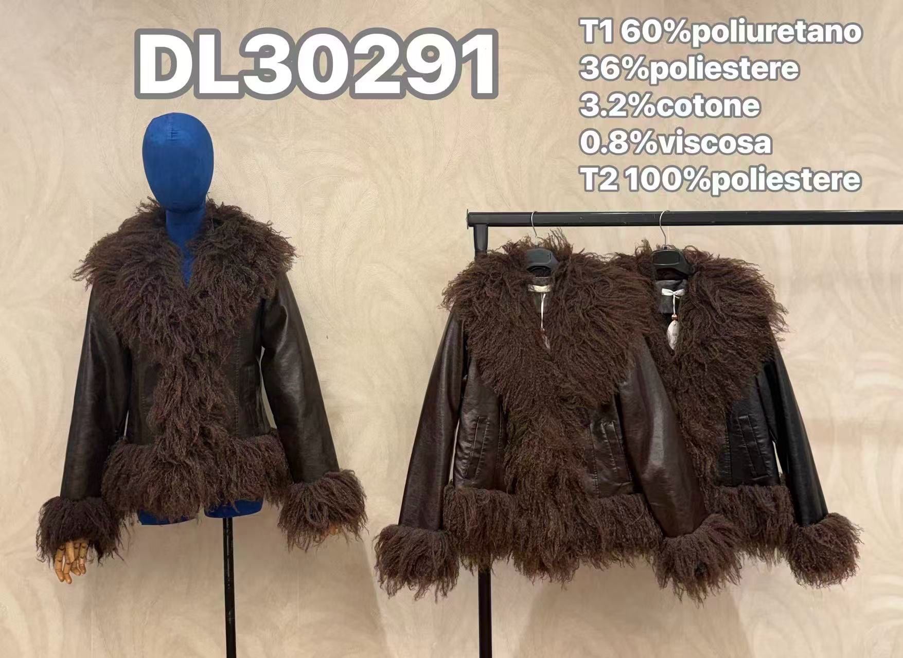 Kunstlederjacke mit Fellkragen