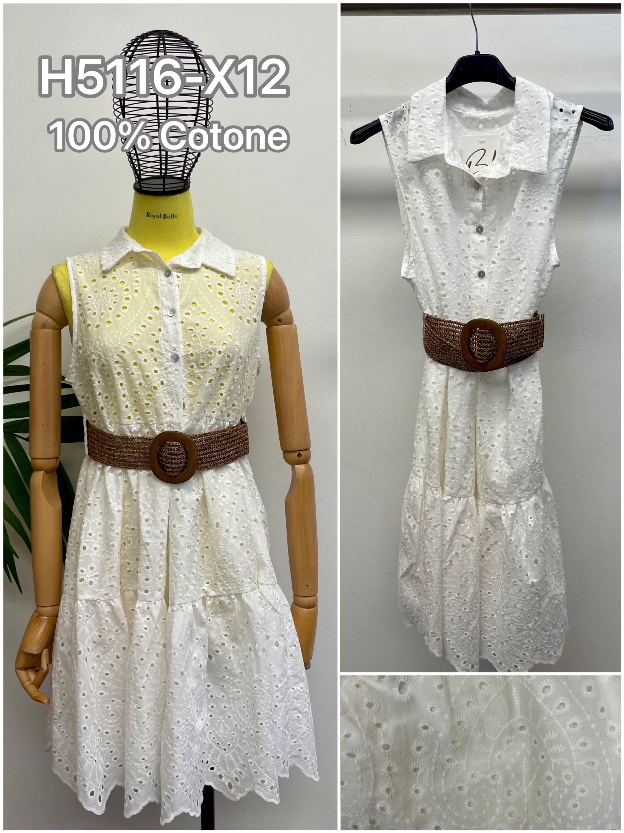 A-Linien Kleid mit Kragen