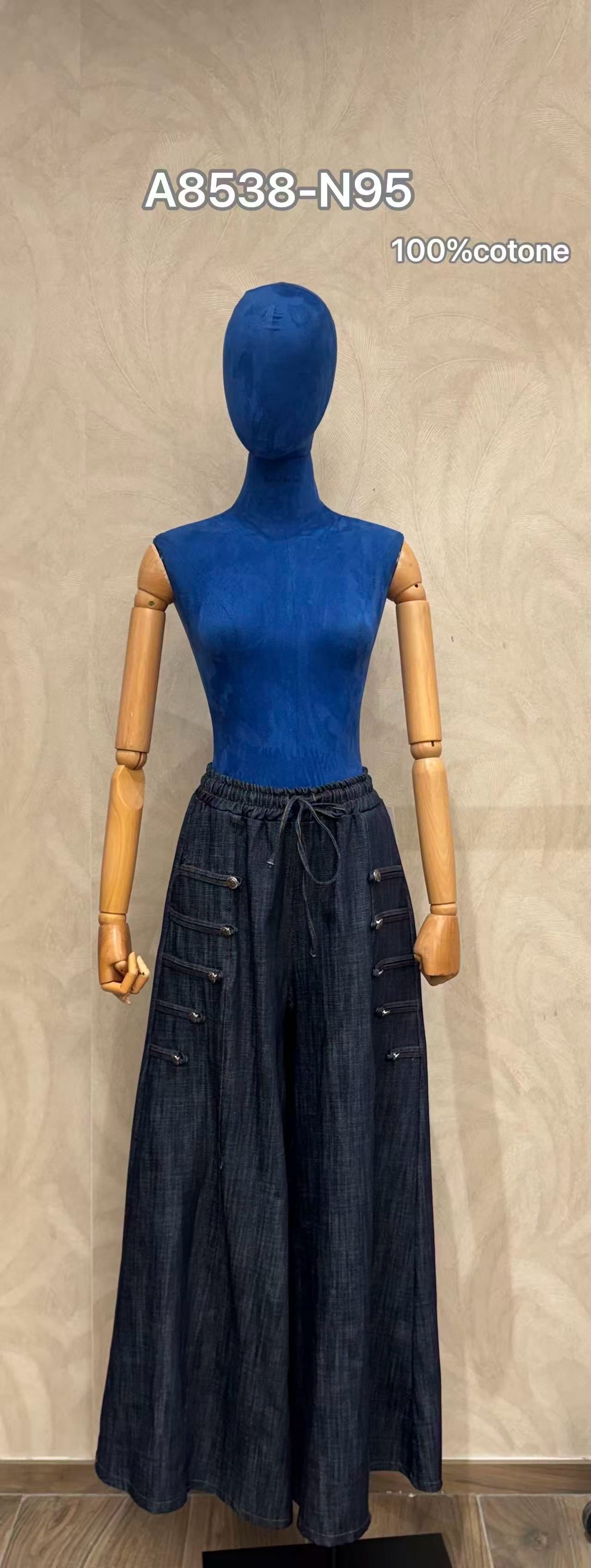 Wide-Leg-Hose mit Kordelzug