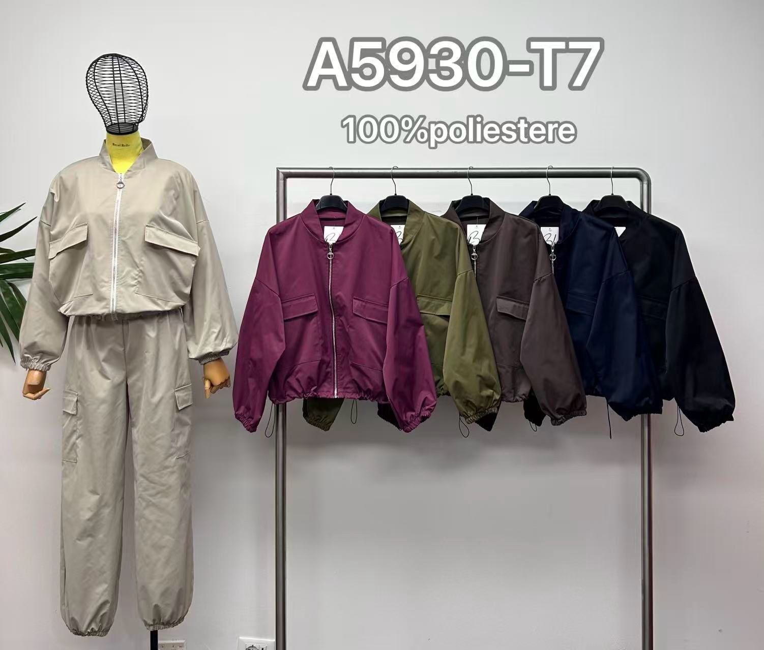 Oversize-Jacke mit Stehkragen