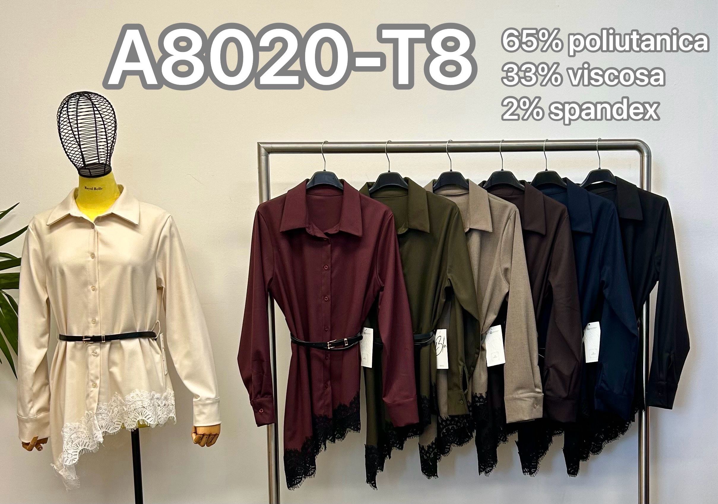 Lange gerade Jacke mit Kragen