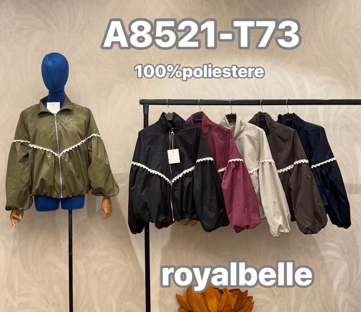 Bomberjacke mit Spitzenbesatz