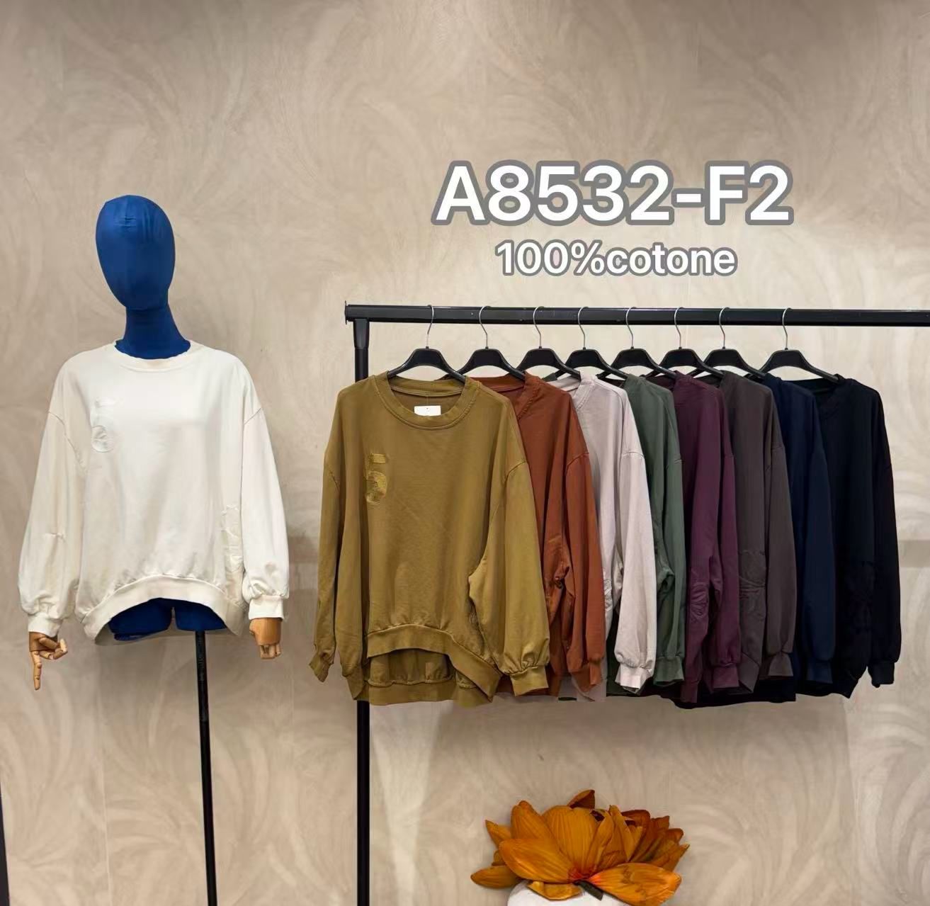 Oversized Sweatshirt mit Ballonärmeln