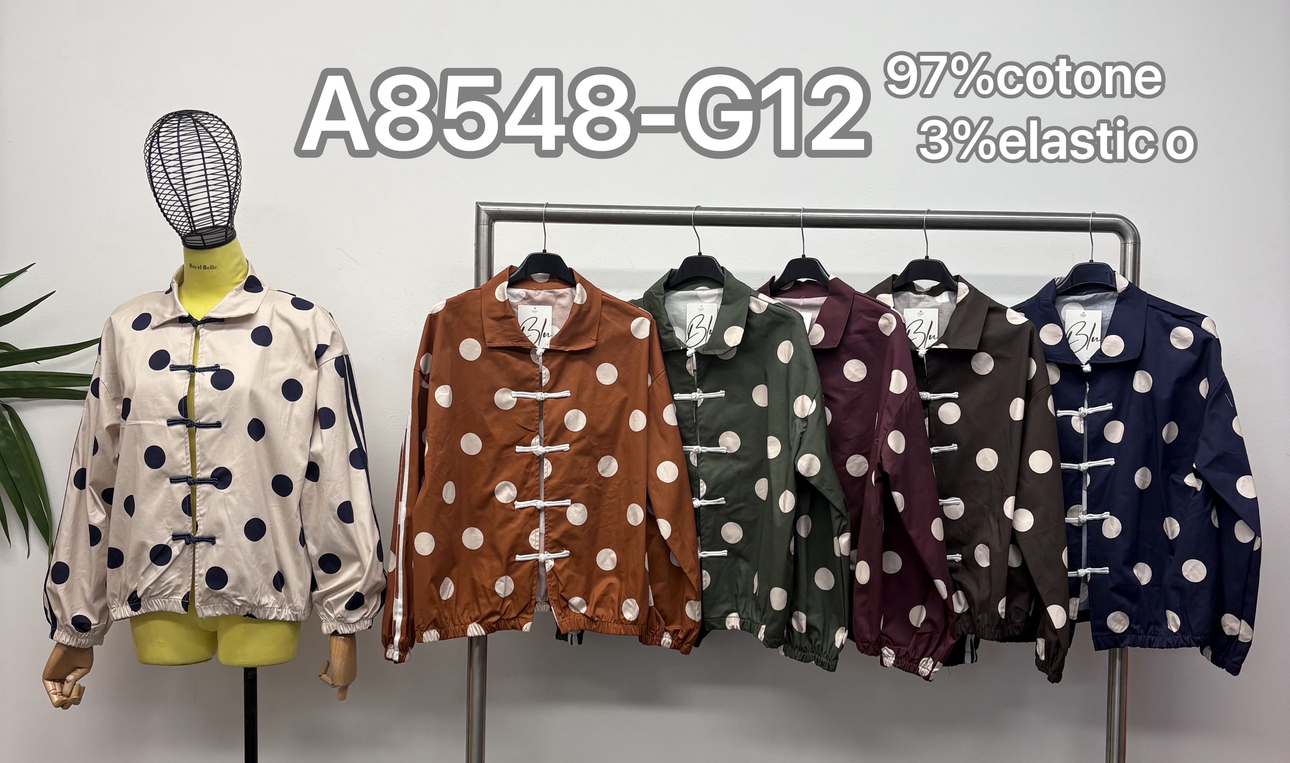 Bomberjacke mit Polka-Dots