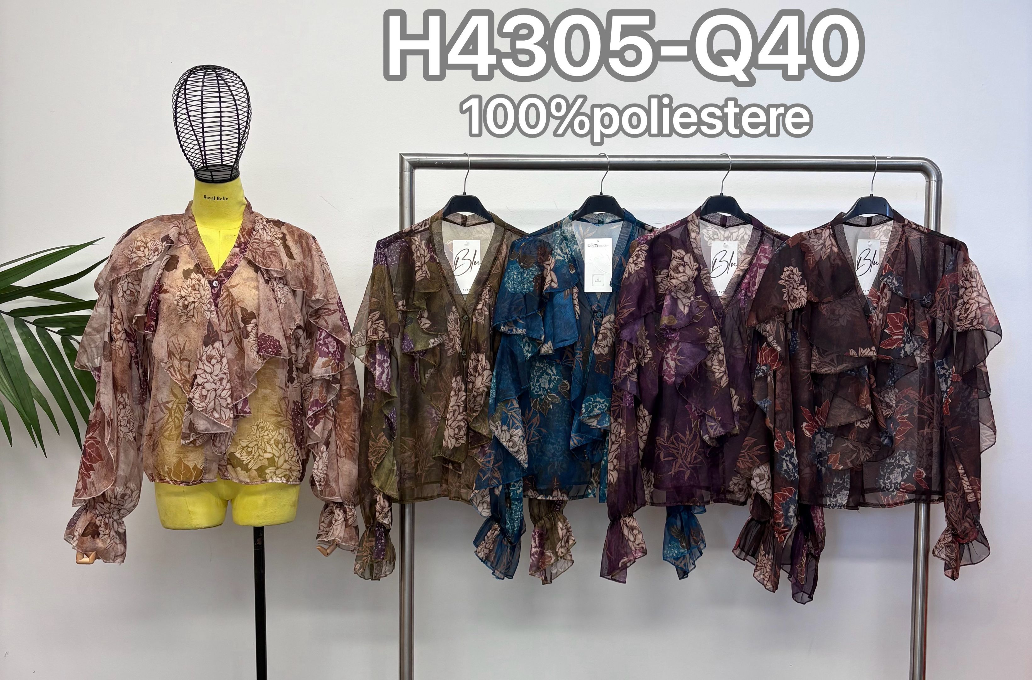 Lockere Bluse mit Rüschen